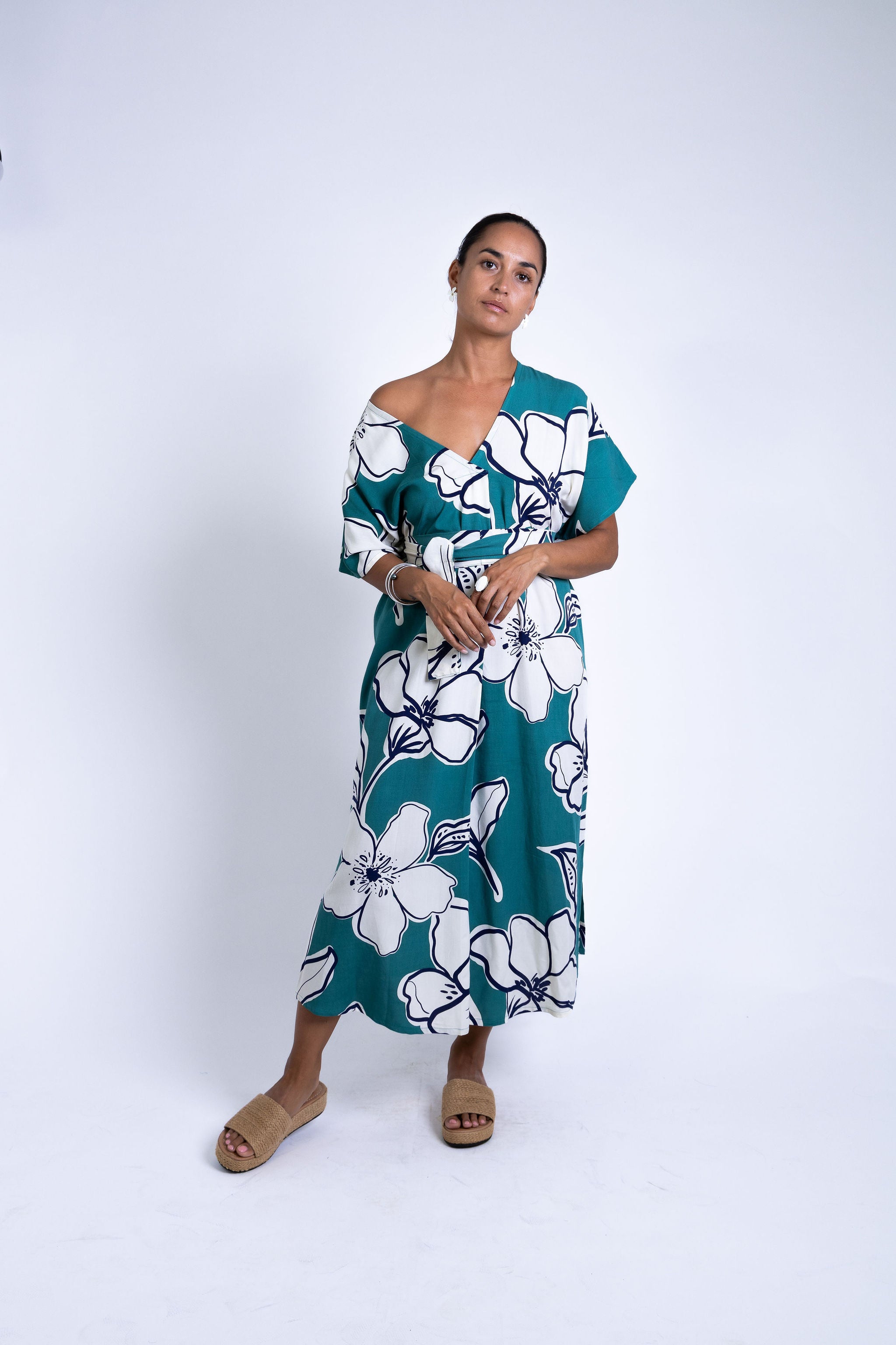 Teal Rara Mana Kaftan