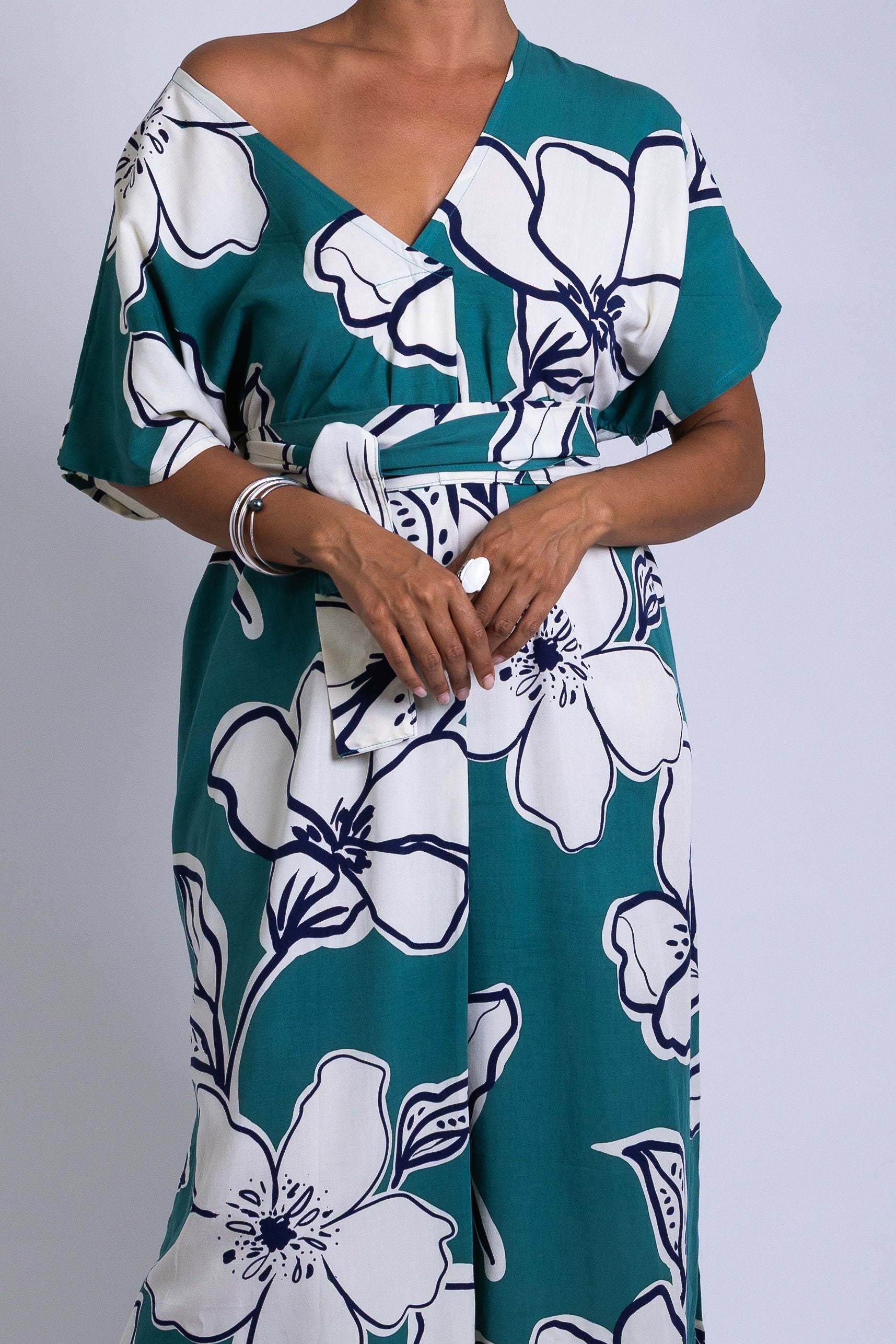 Teal Rara Mana Kaftan