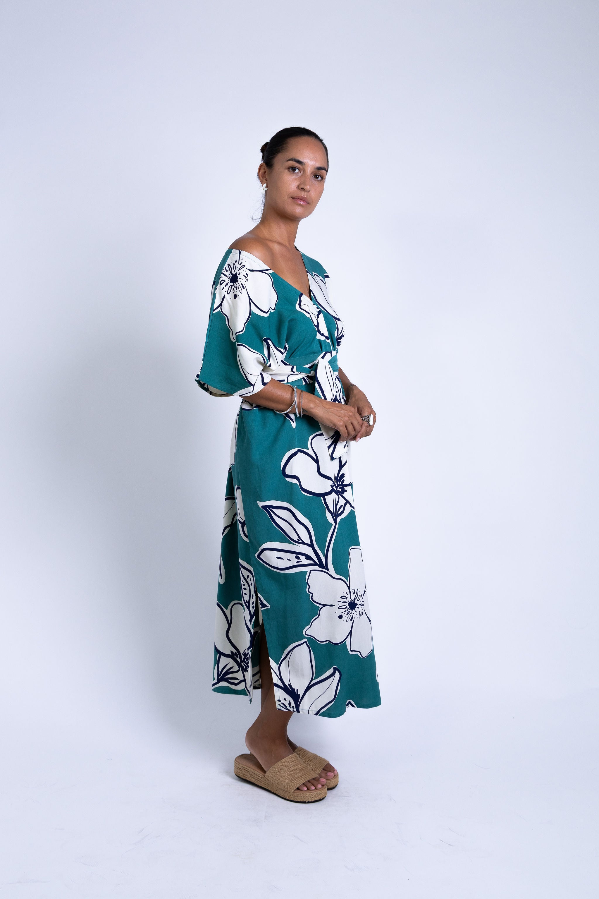 Teal Rara Mana Kaftan