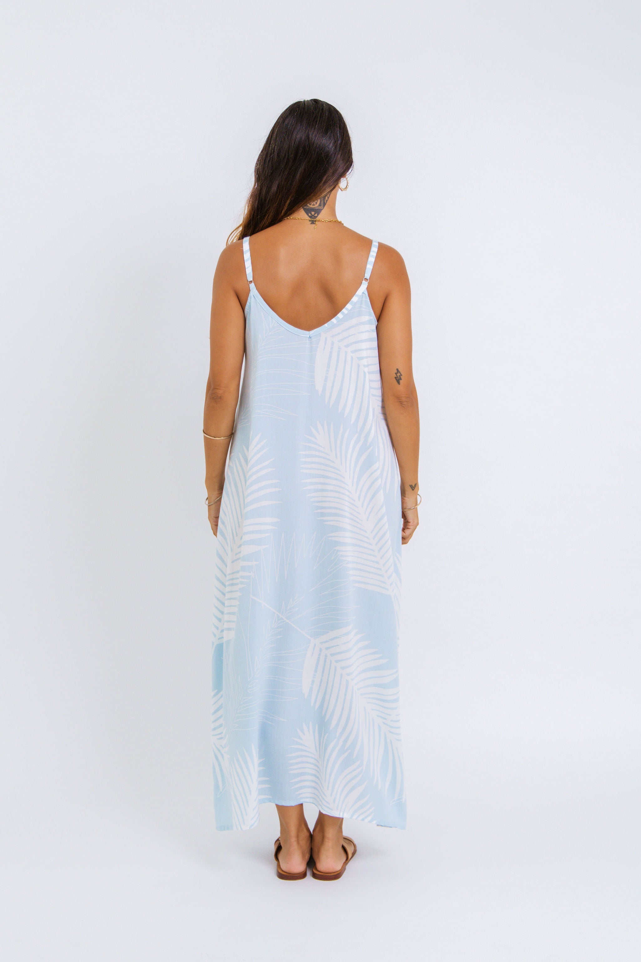 Sky Blue Fern Manu Maxi