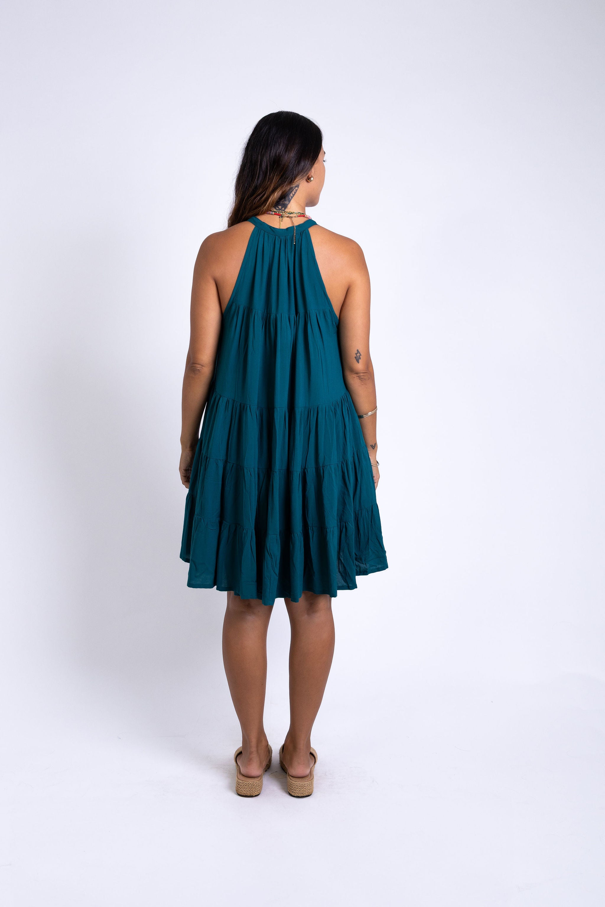 Ocean Green Light Weight Mini Dress