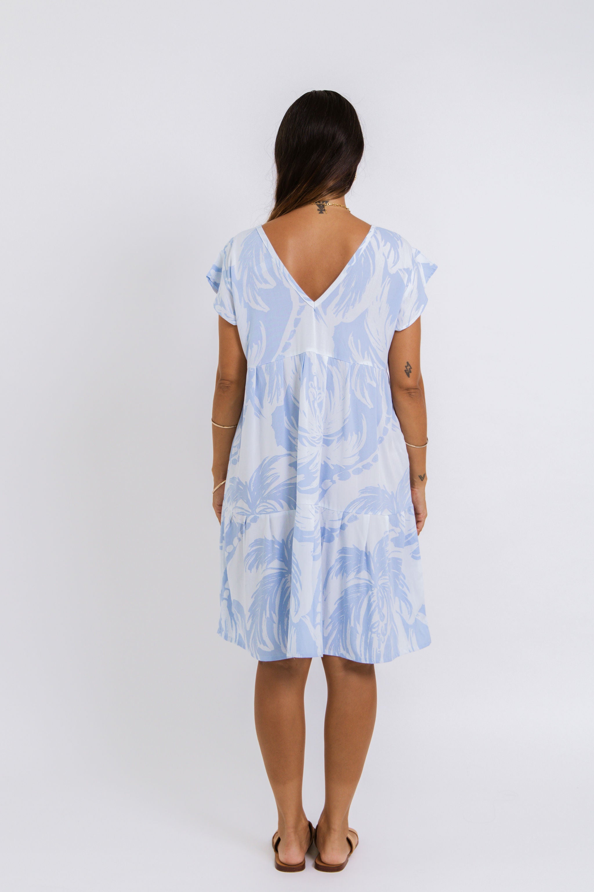 Blue Coconut Swell Pauline V Neck Dress