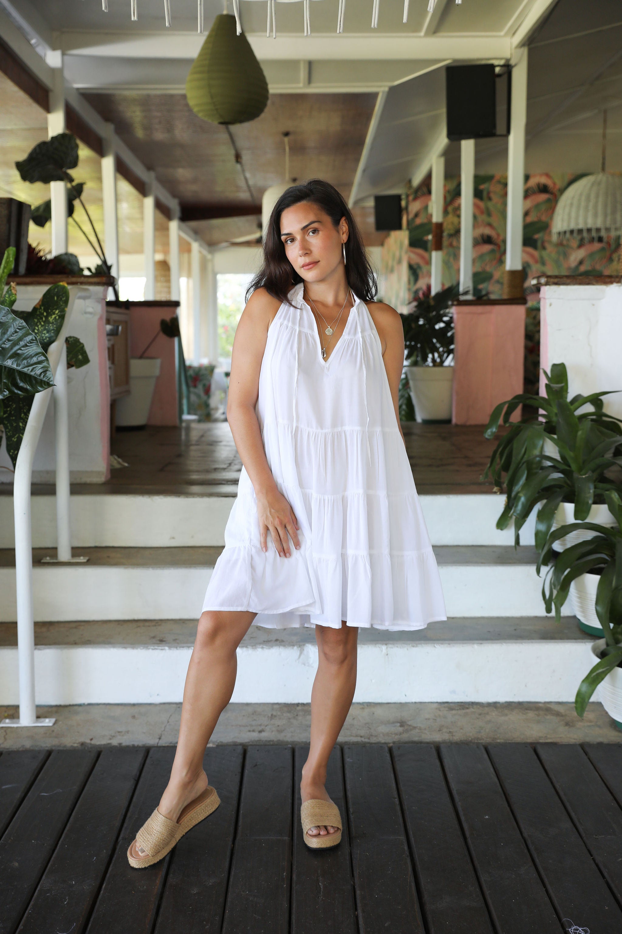 White Light Weight Mini Dress