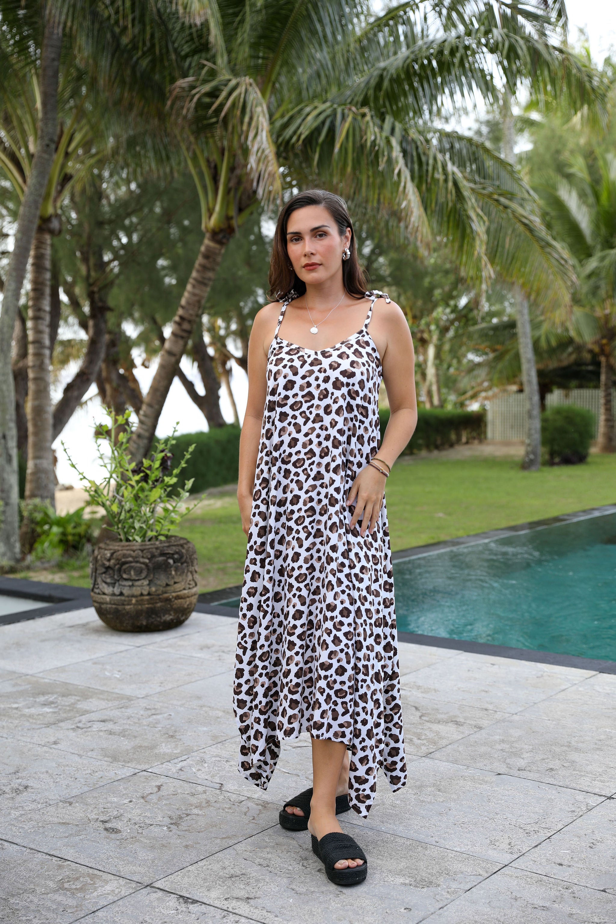 Poreo Leopard Motu Dress