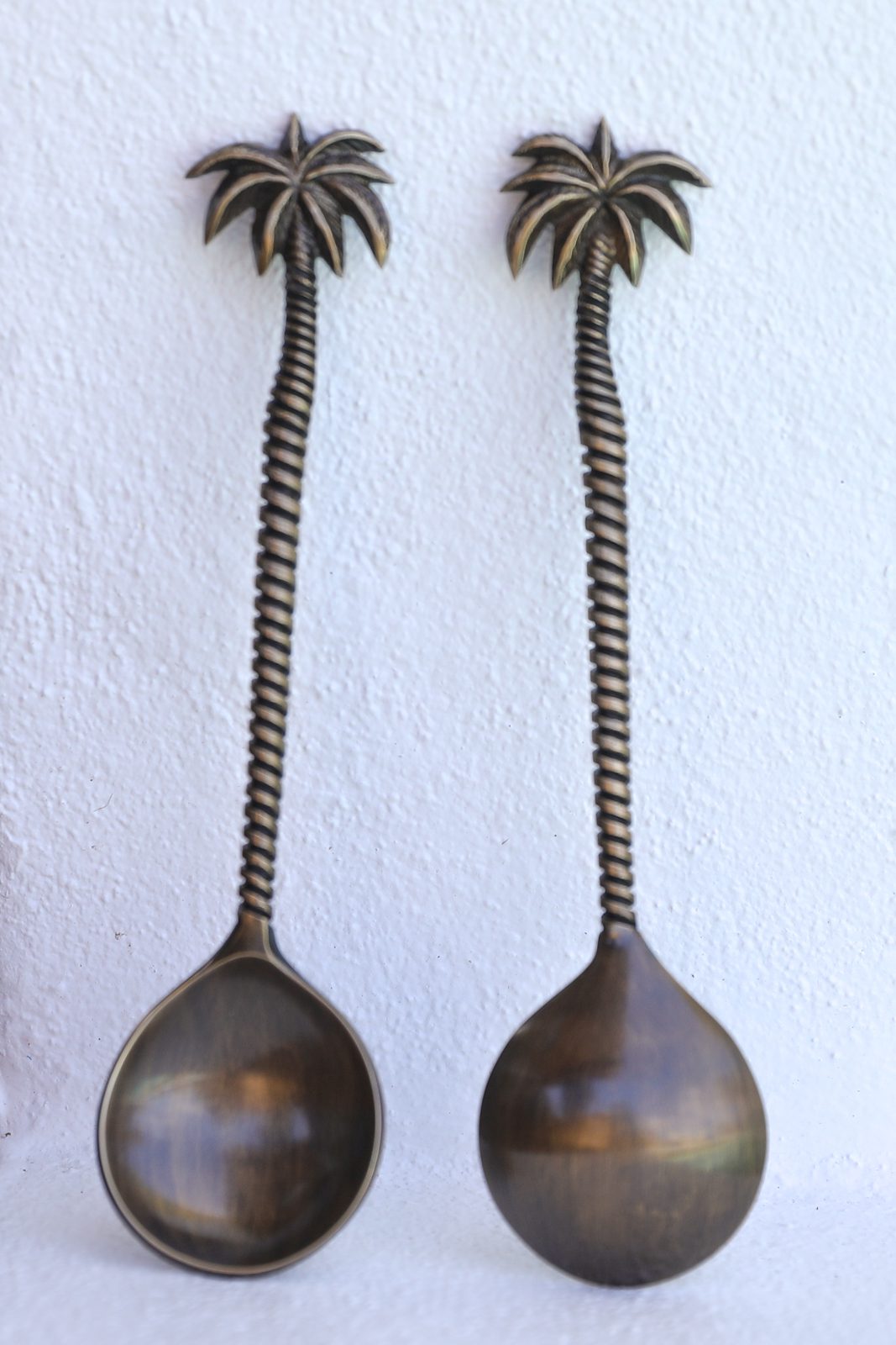 Palm Tree Brass Serving Spoon