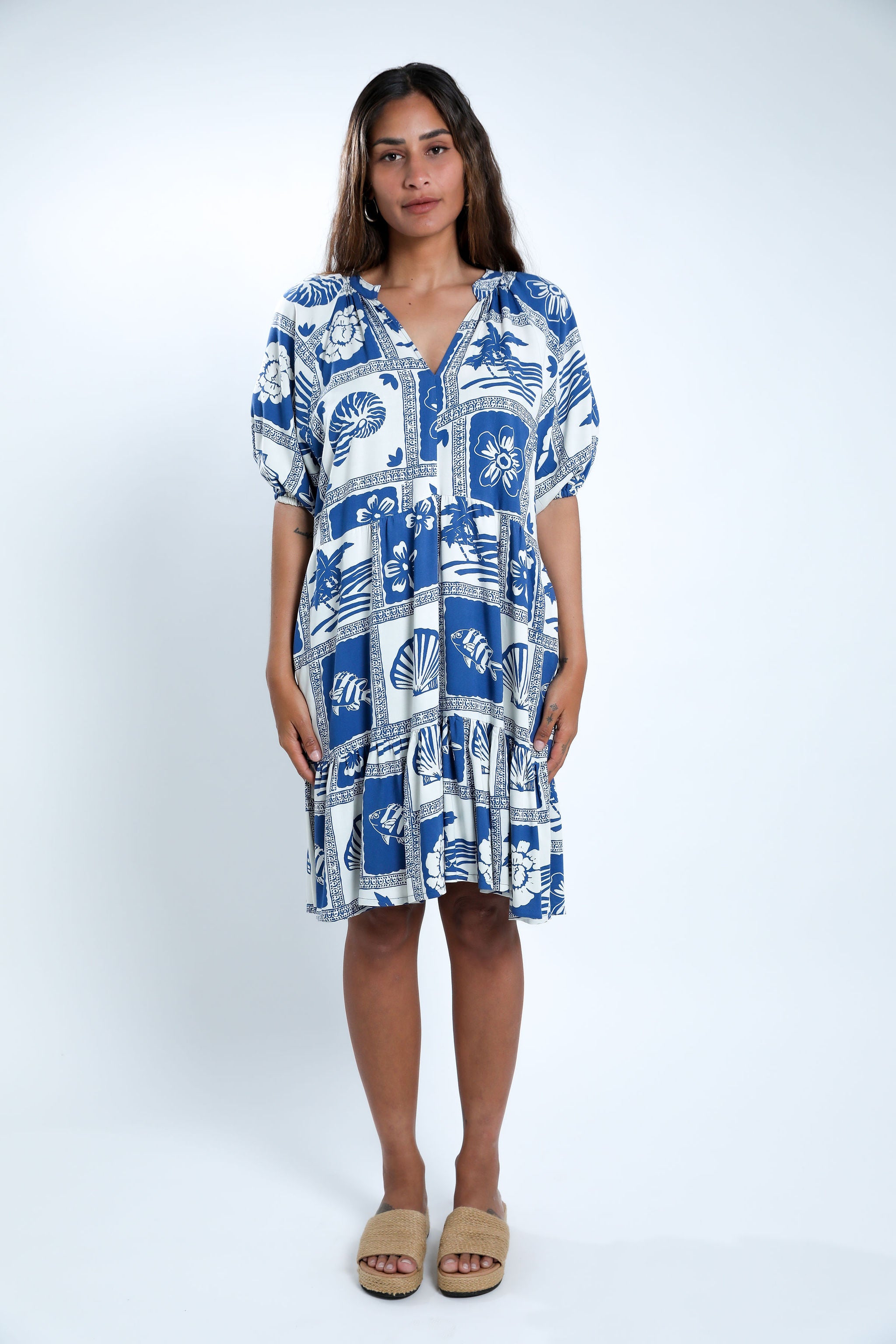 Navy Vaca Ava Dress