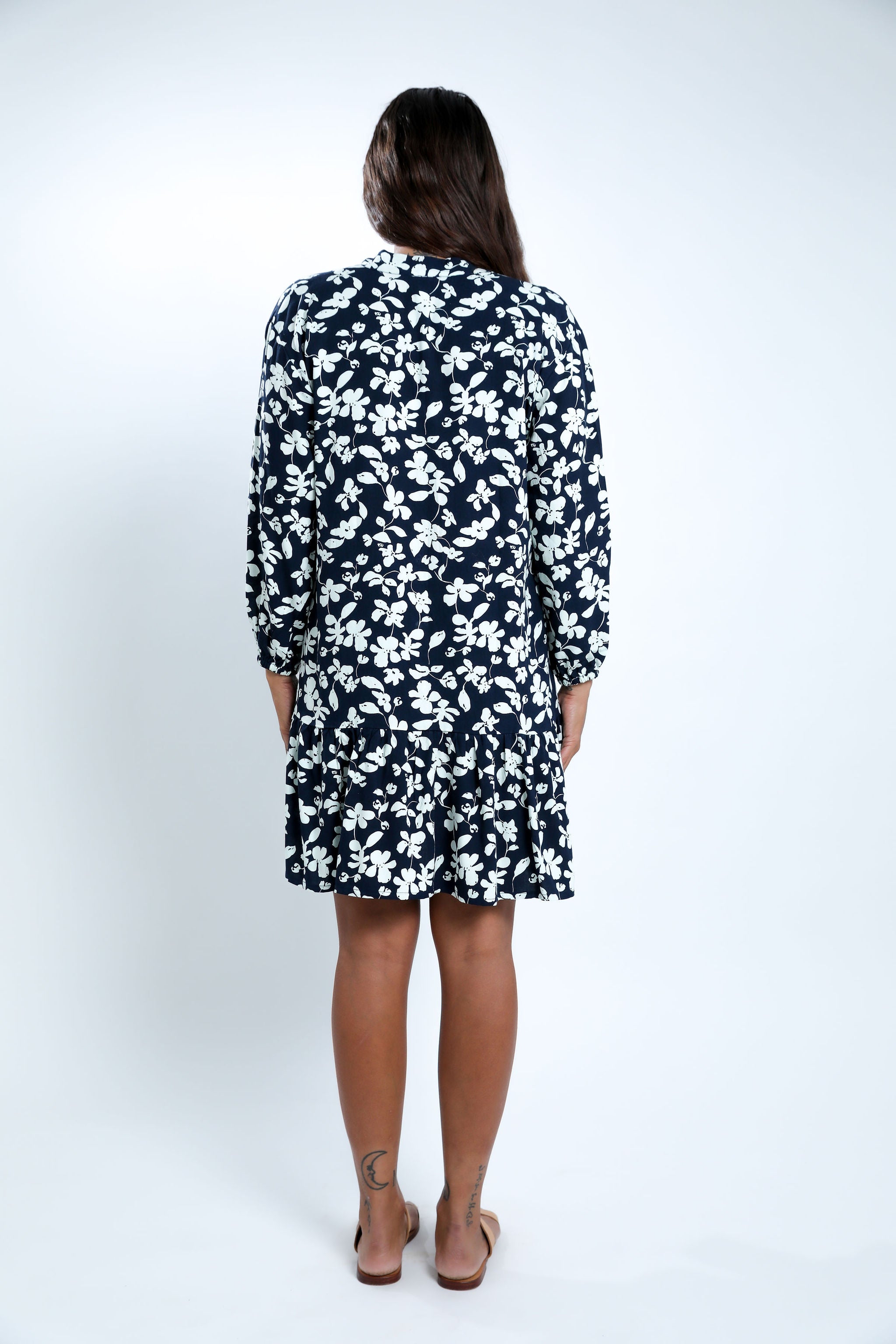 Navy Mona Floral Carol Dress