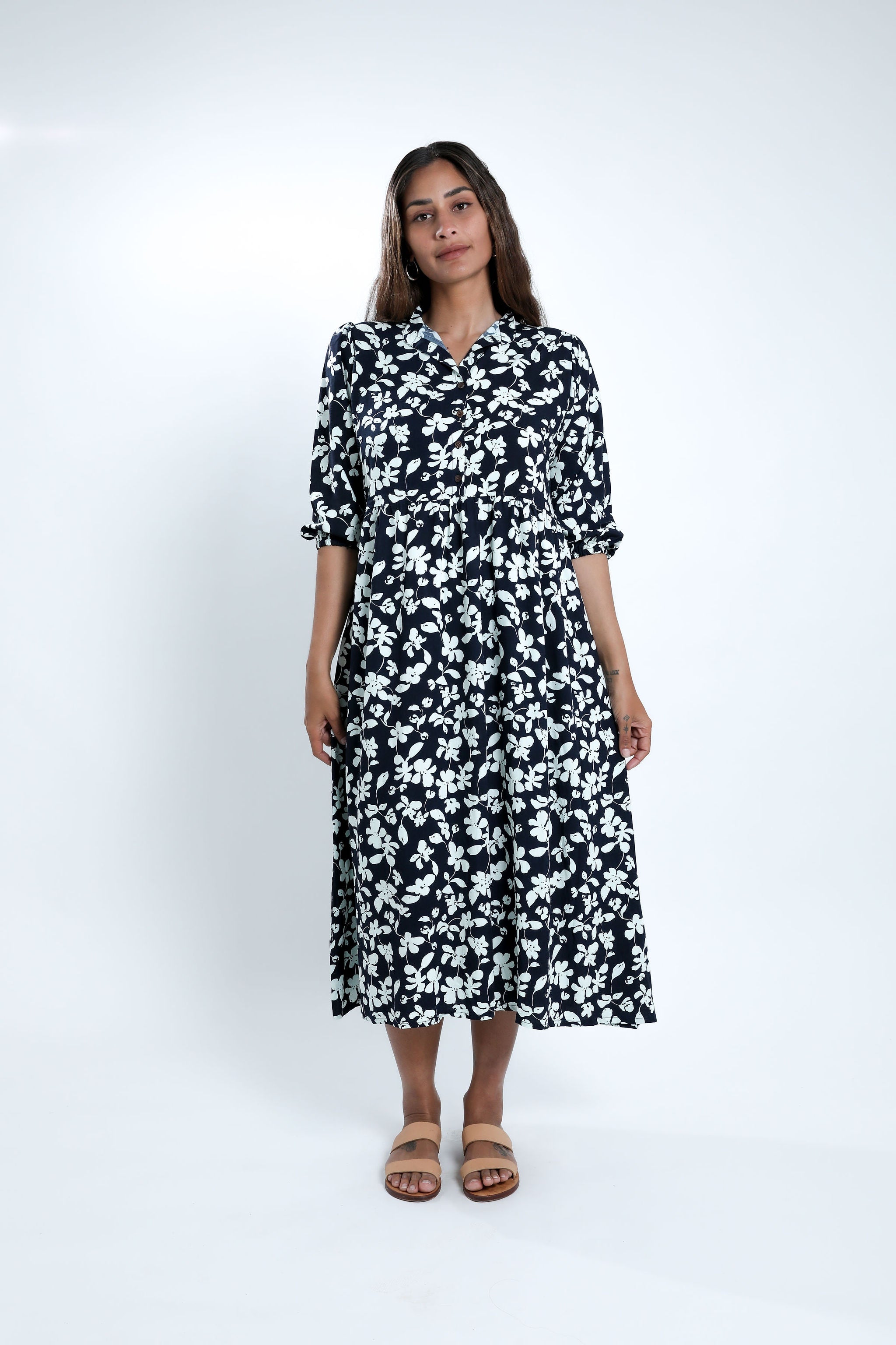Navy Mona Floral Tina Mumu