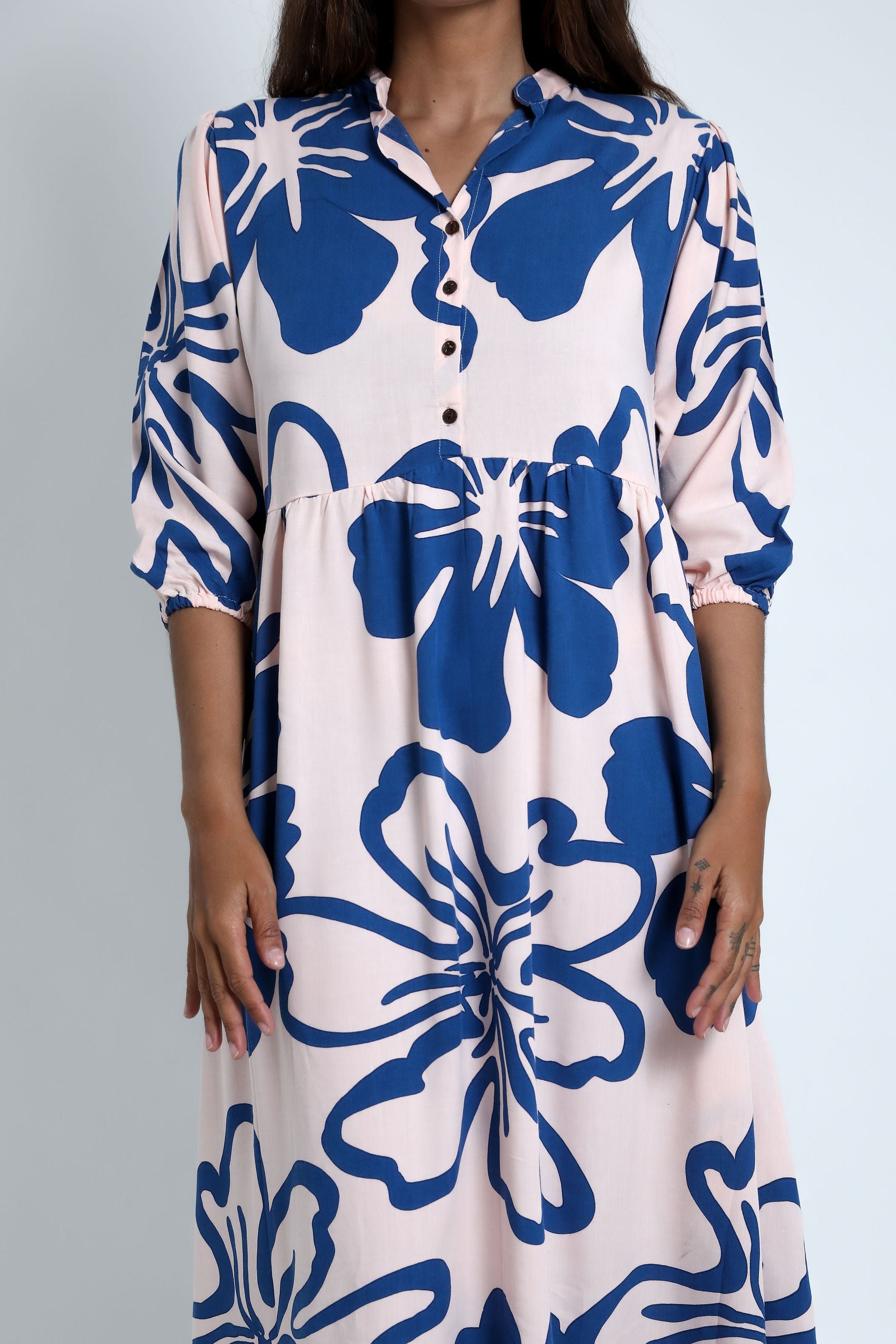 Pink and Navy Te Kaute Tina Mumu