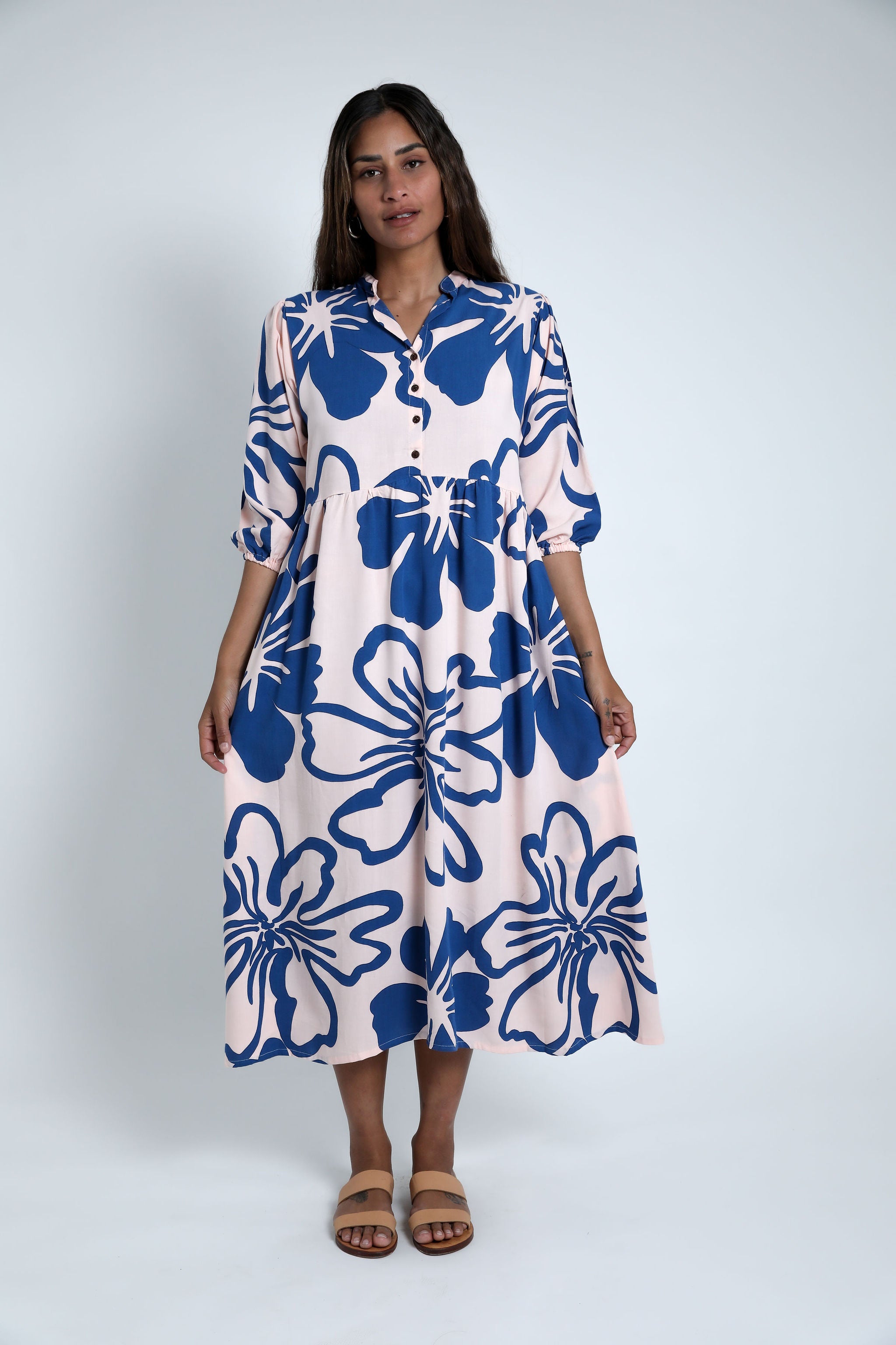 Pink and Navy Te Kaute Tina Mumu