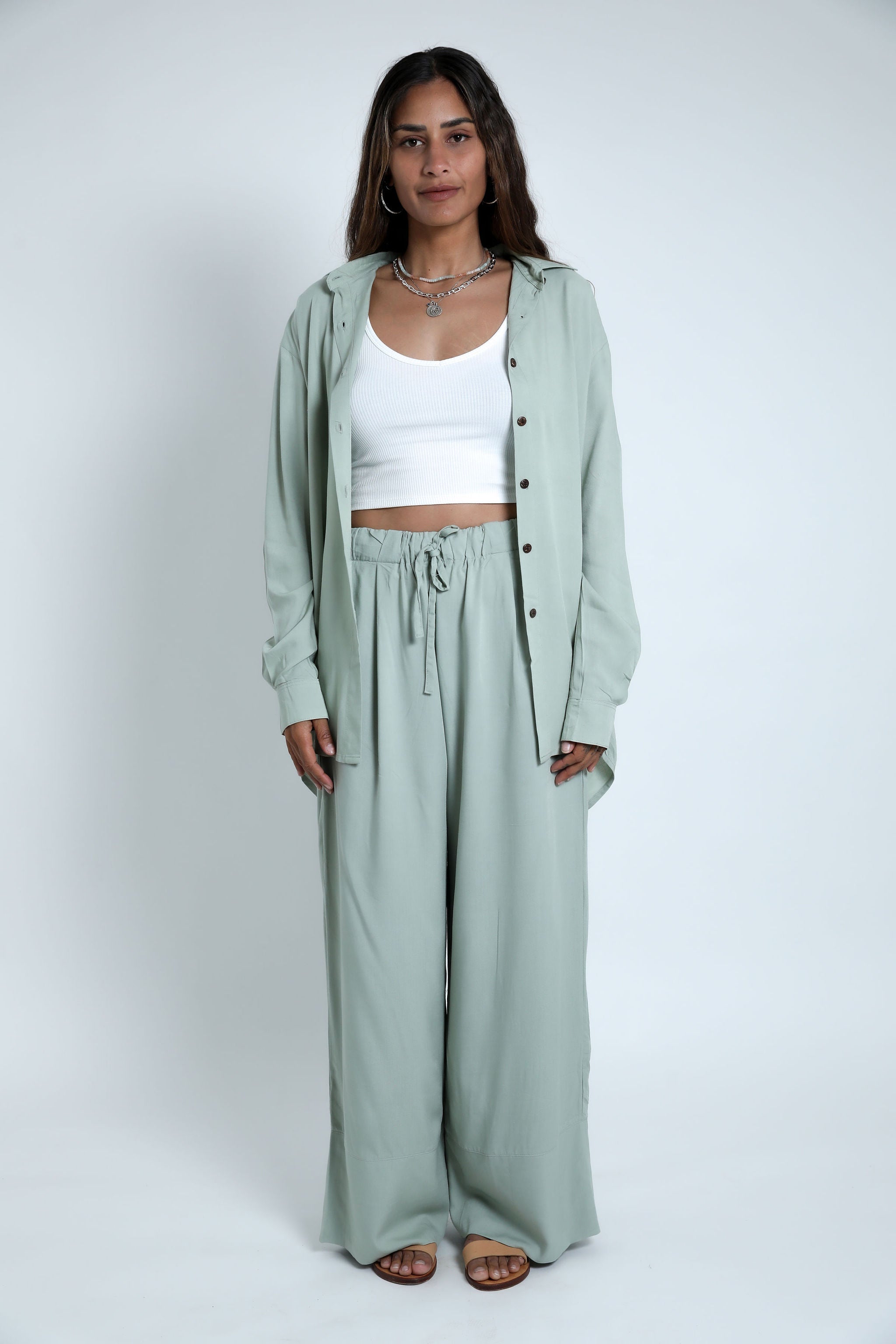 Sage Oversized Shirt