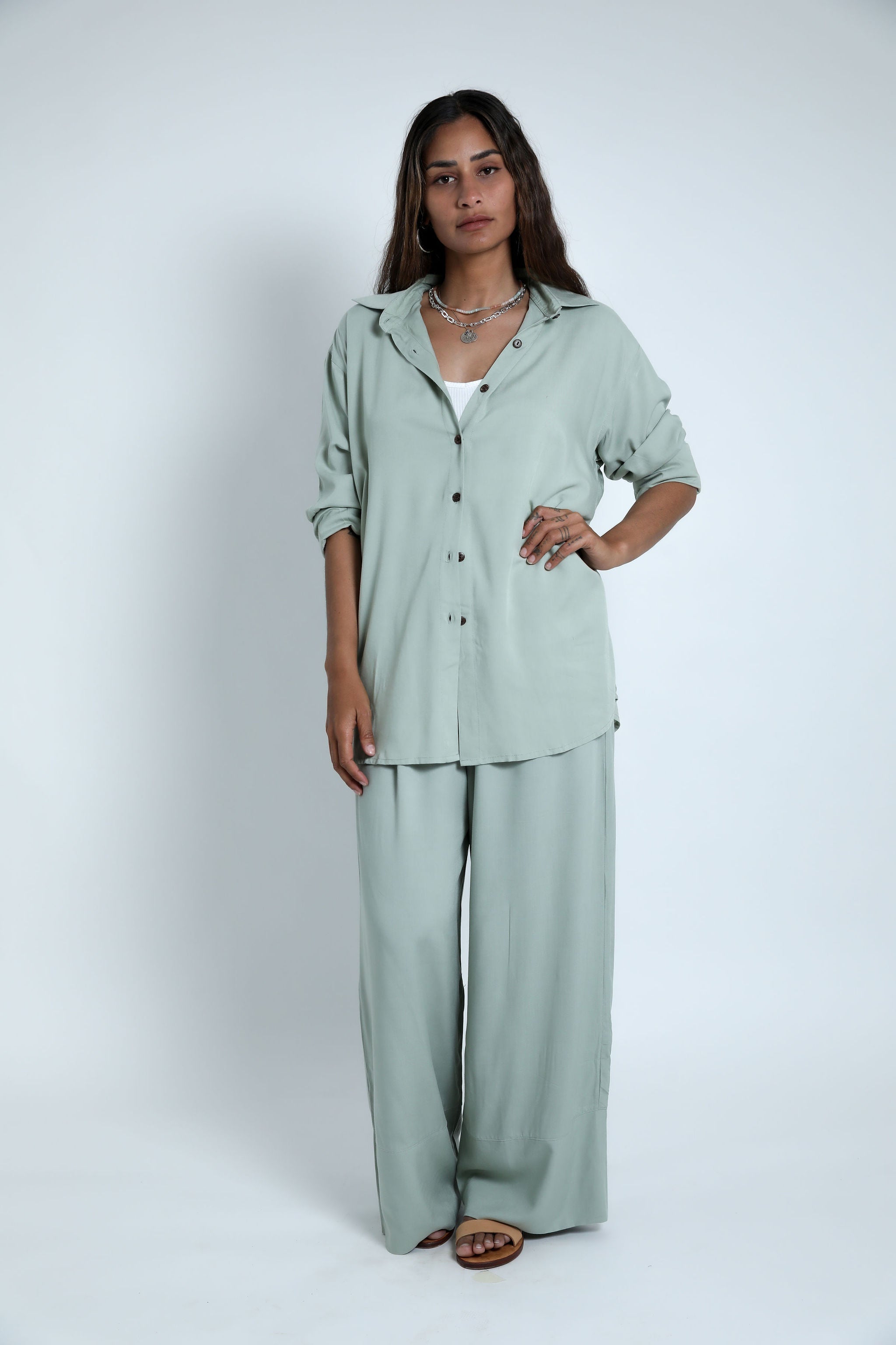 Sage Oversized Shirt
