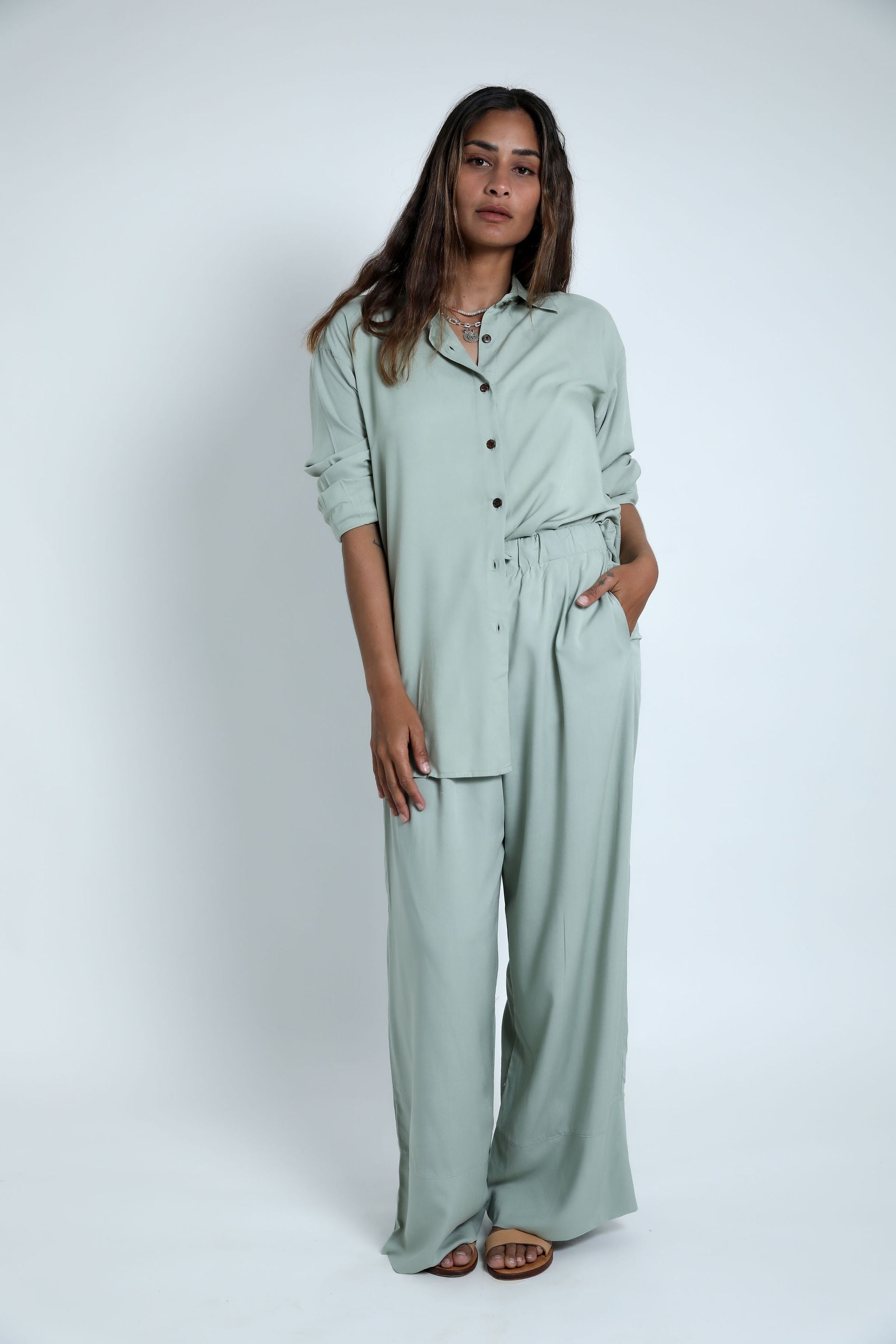 Sage Oversized Shirt