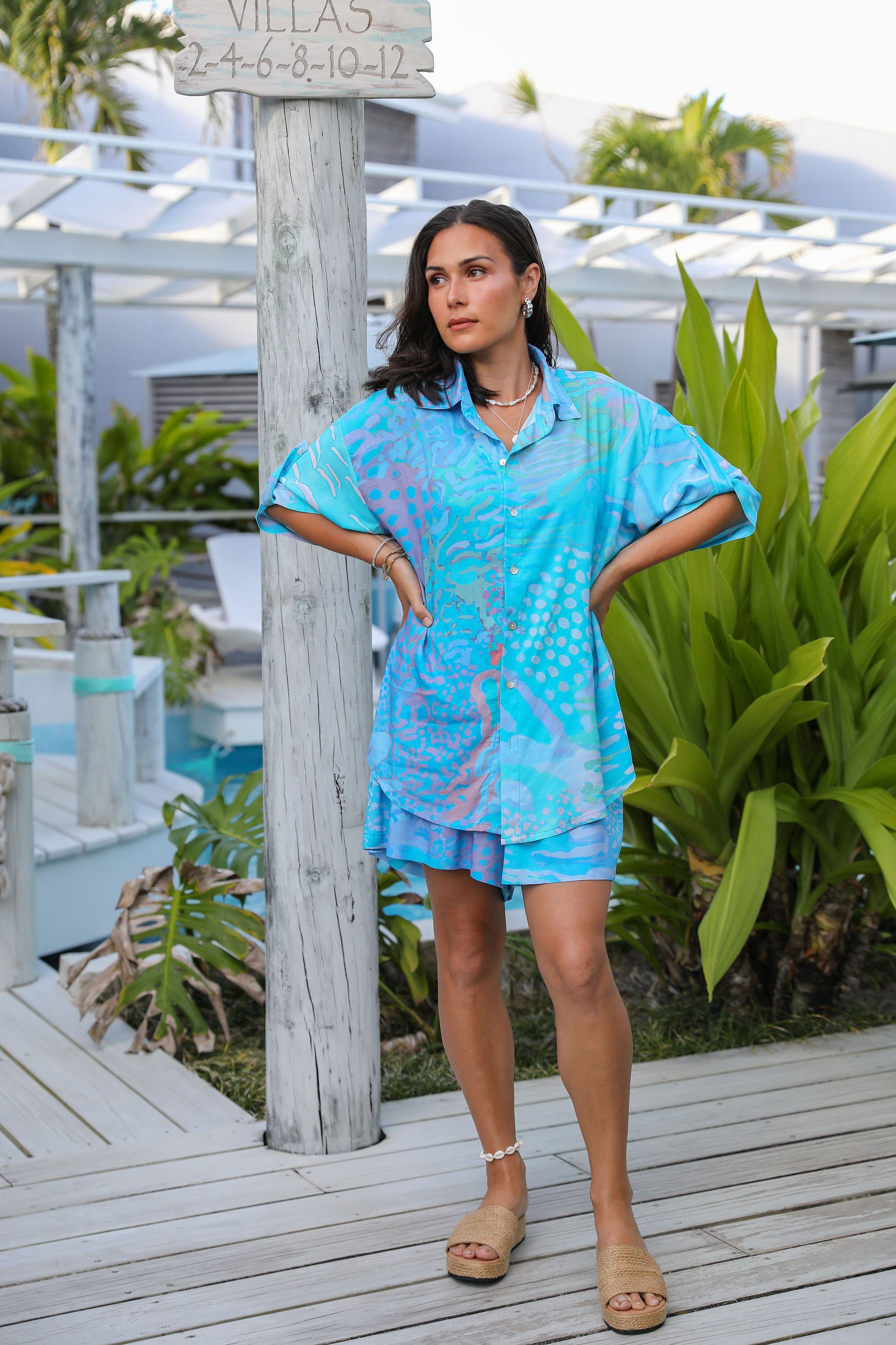 Blue Parrot Fish Scarlett Shirt