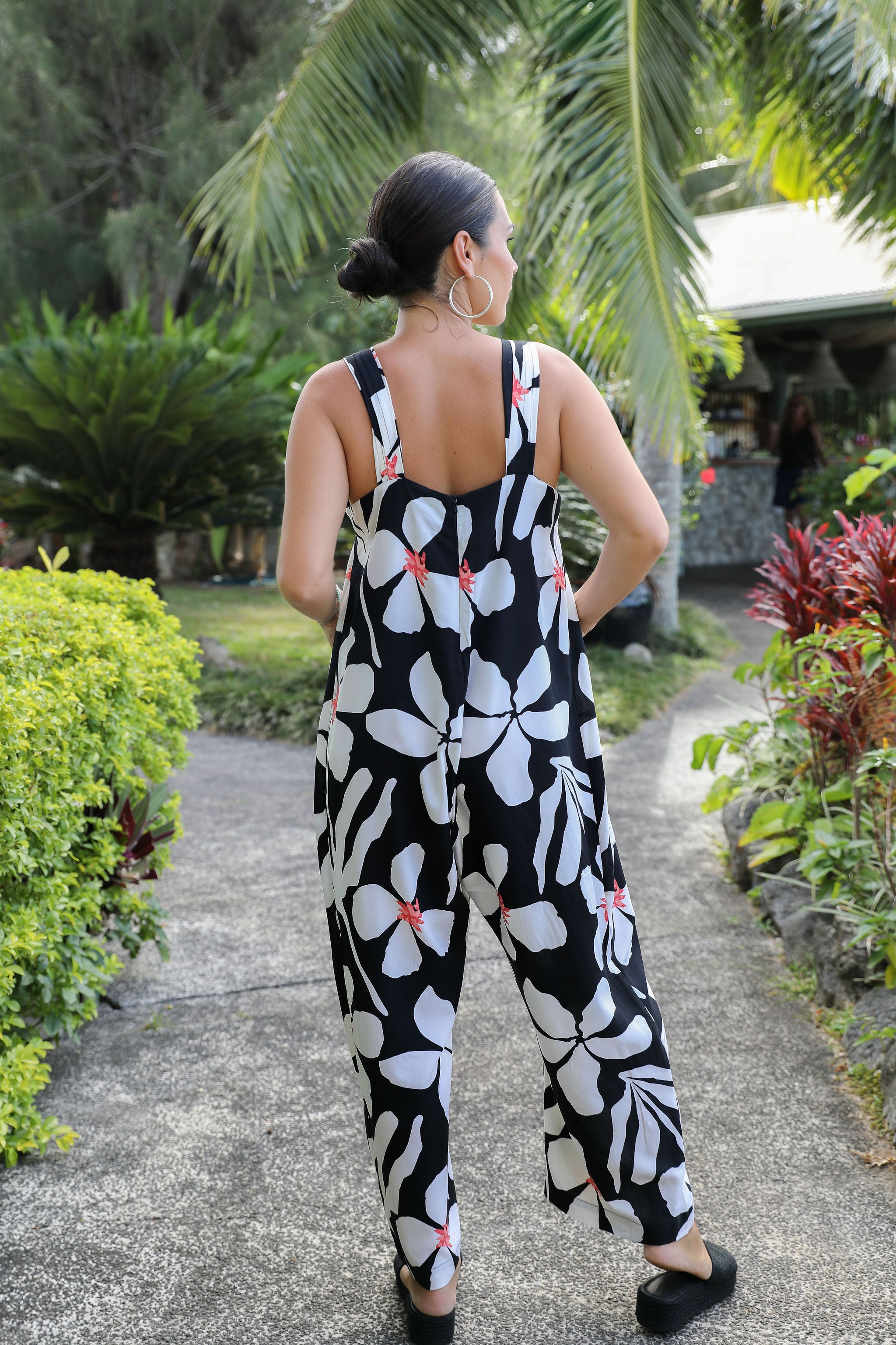 Night Garden Wide Strap Jumpsuit