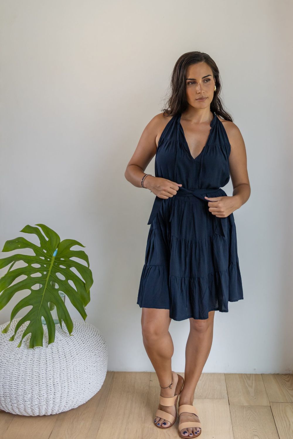 Navy Blue Light Weight Mini Dress