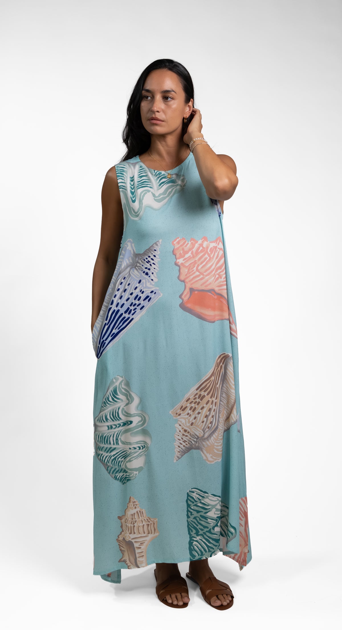 Aqua Poreo Mere Midi Dress