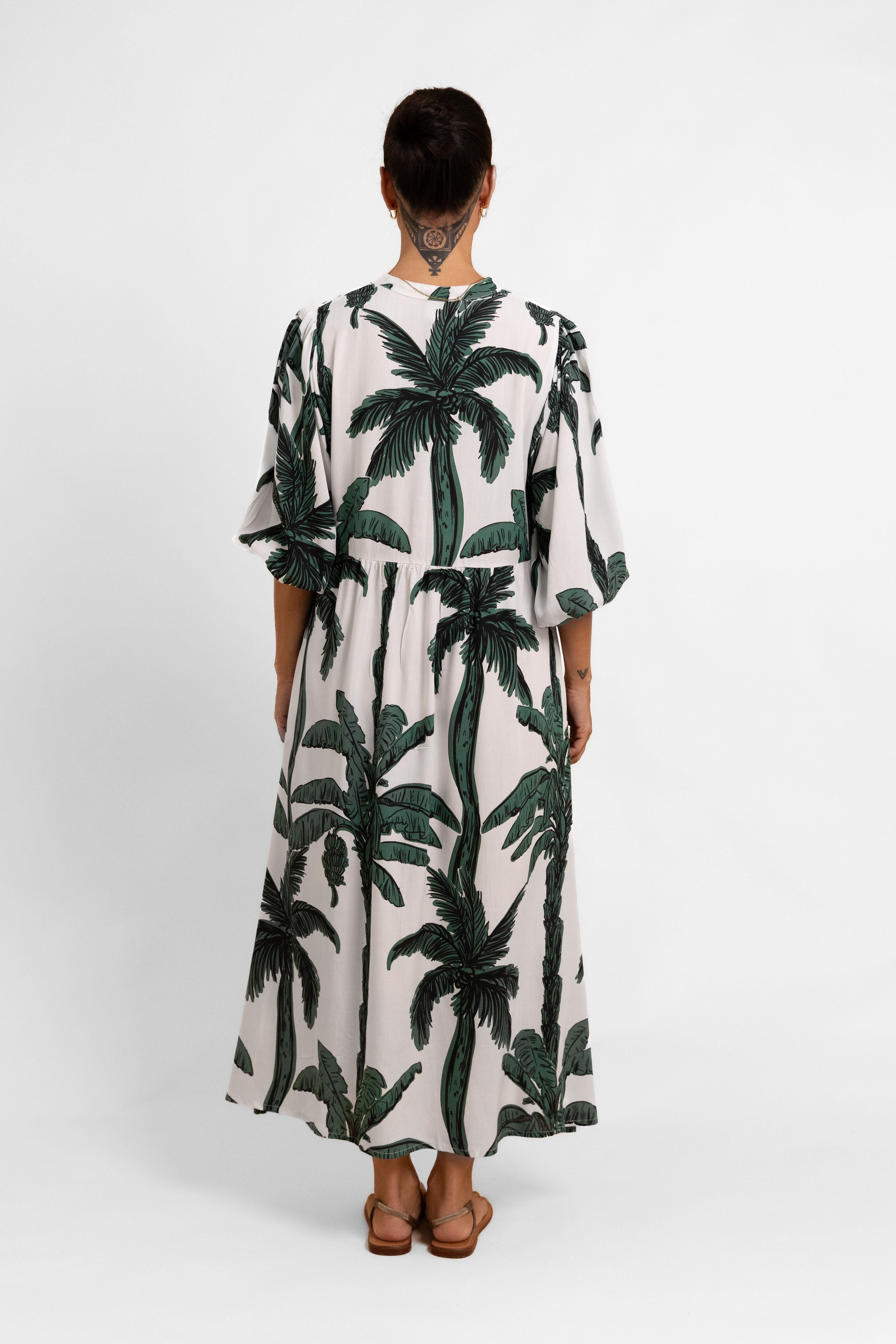 White Coco Palm Tina Mumu