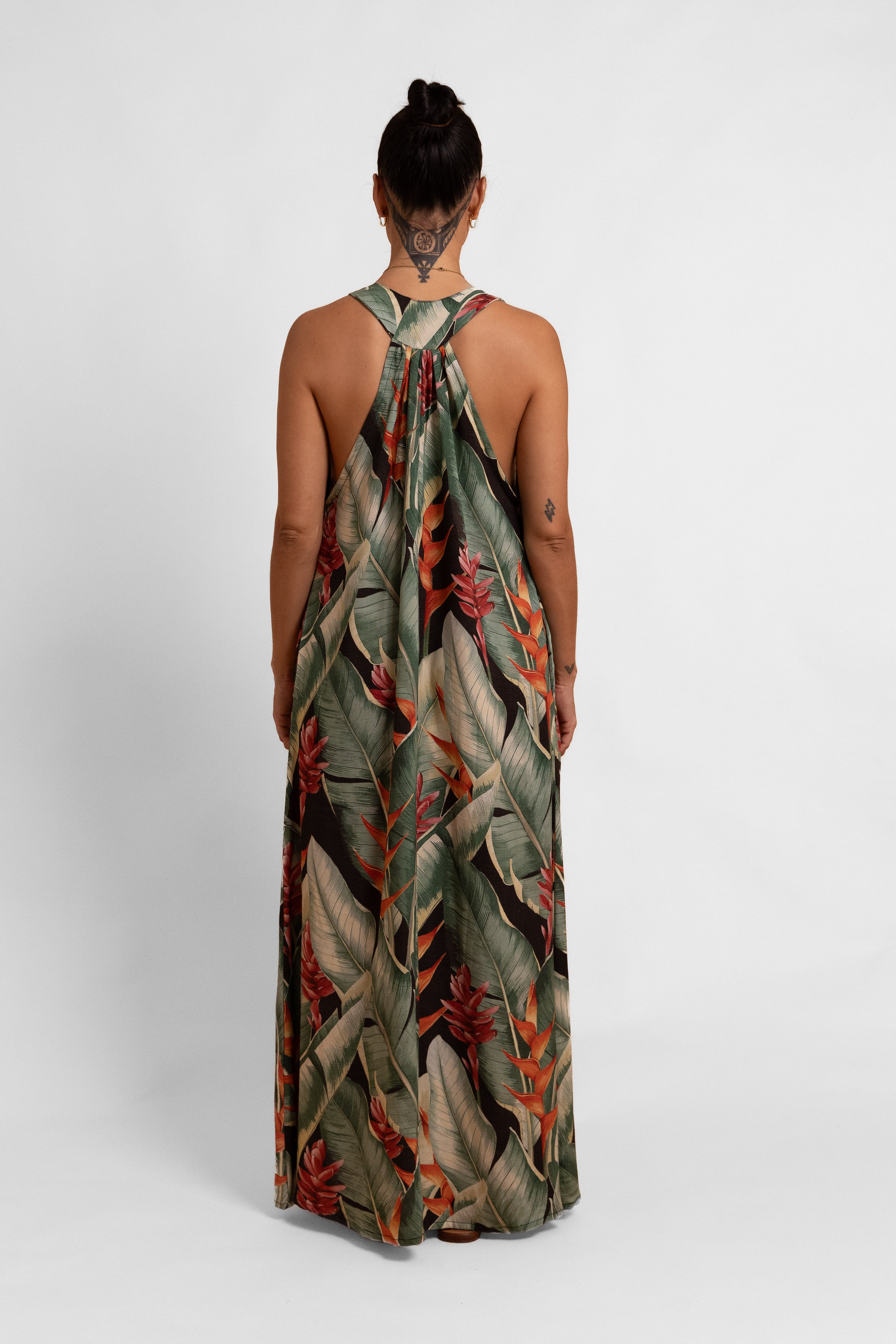 Heliconia Tara Button Front Maxi Dress