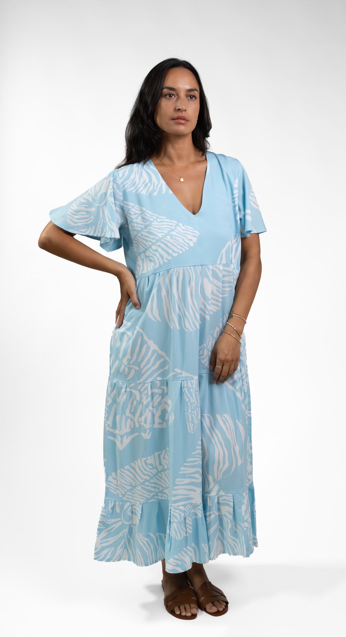 Aqua Moana Shell Tia Midi Dress