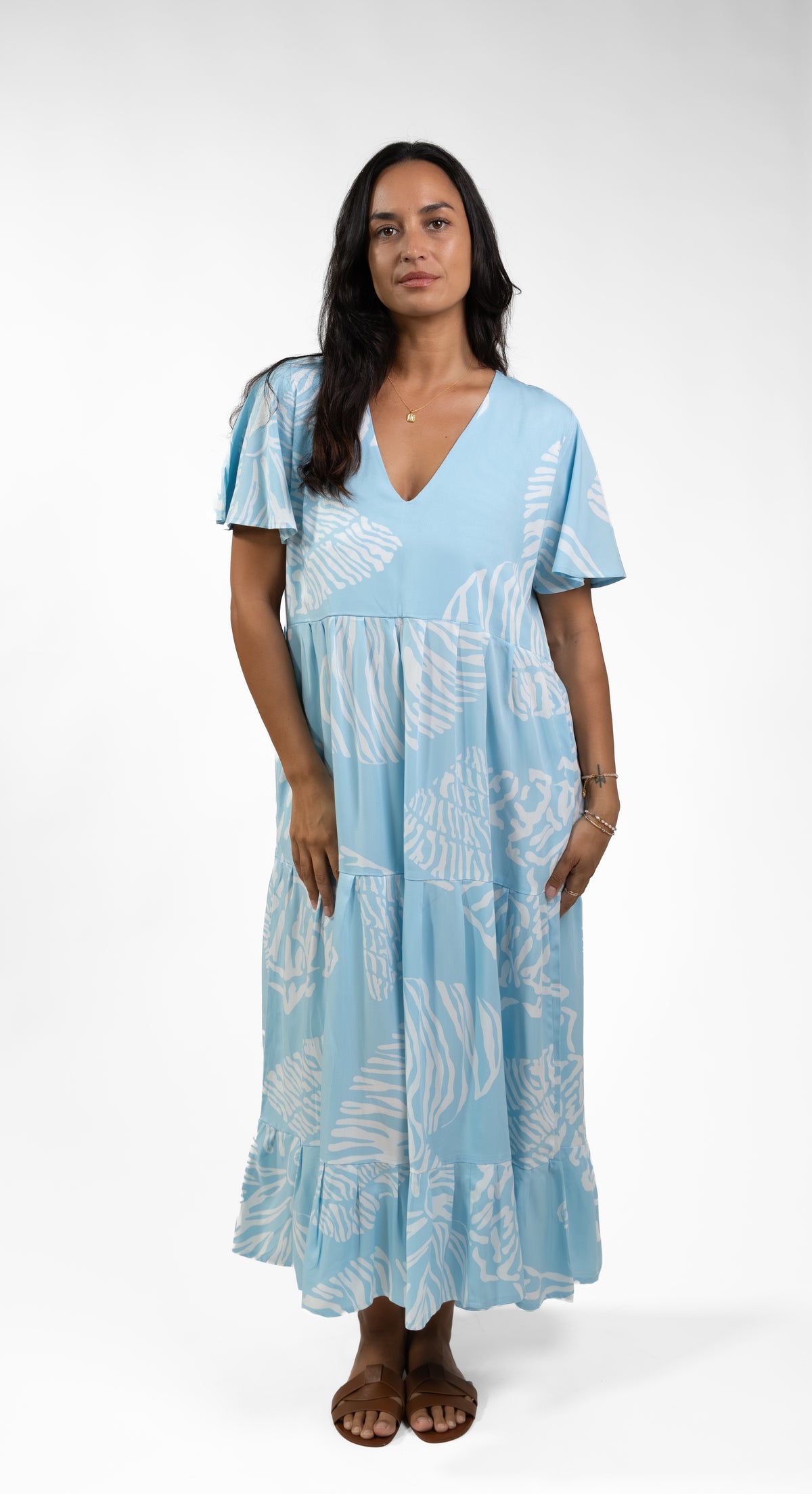 Aqua Moana Shell Tia Midi Dress