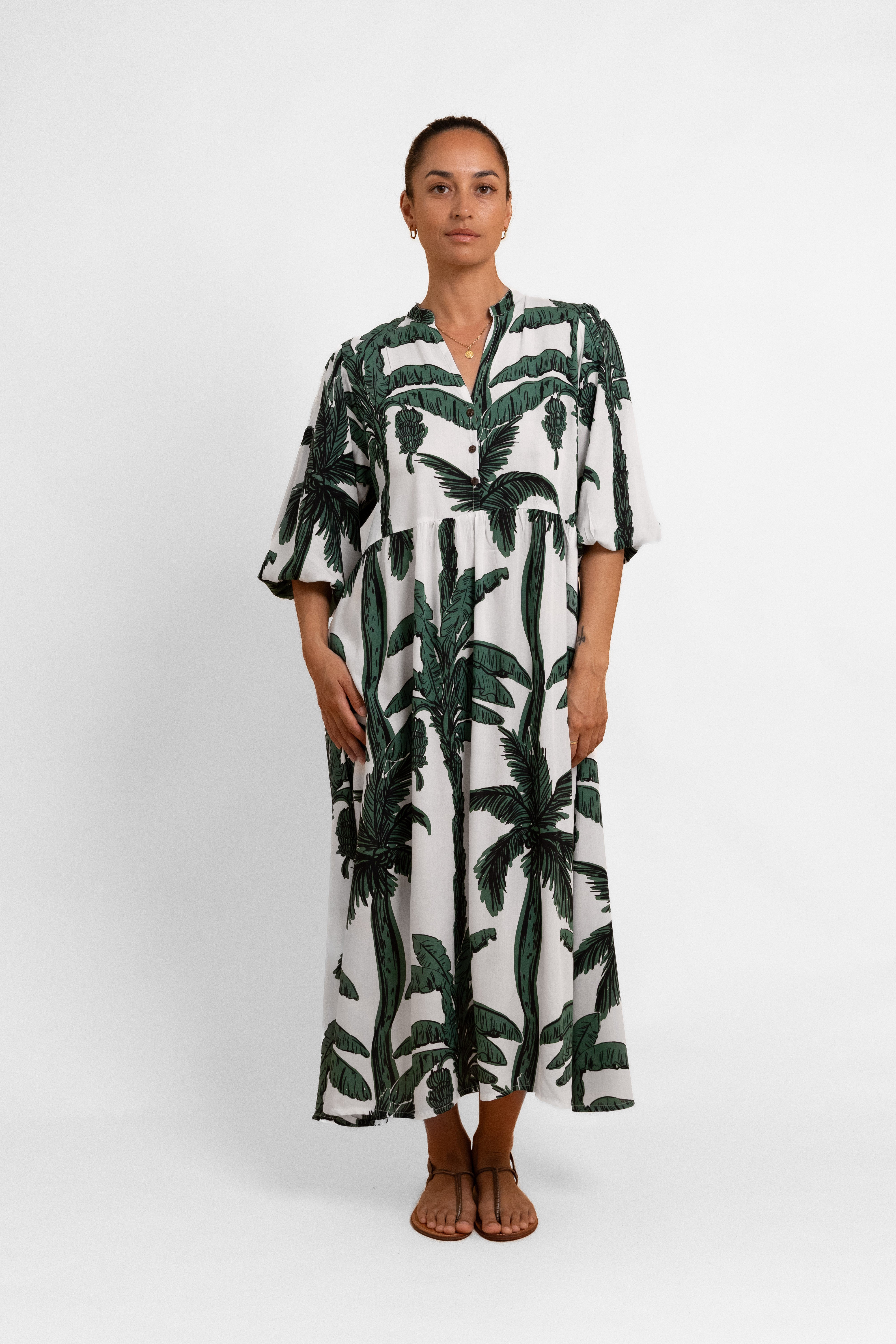 White Coco Palm Tina Mumu