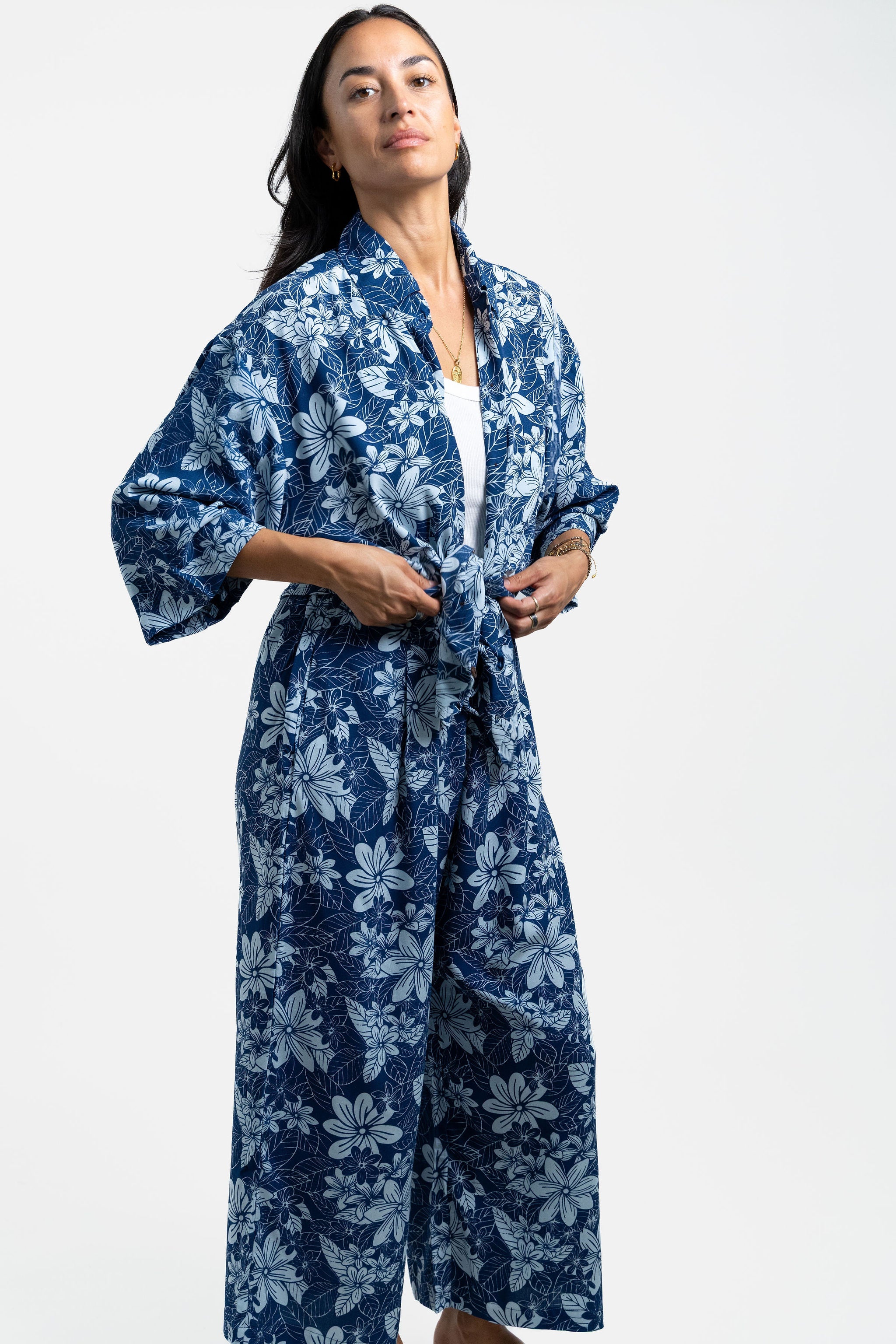 Blue Tiare Garden Nohanna Shirt