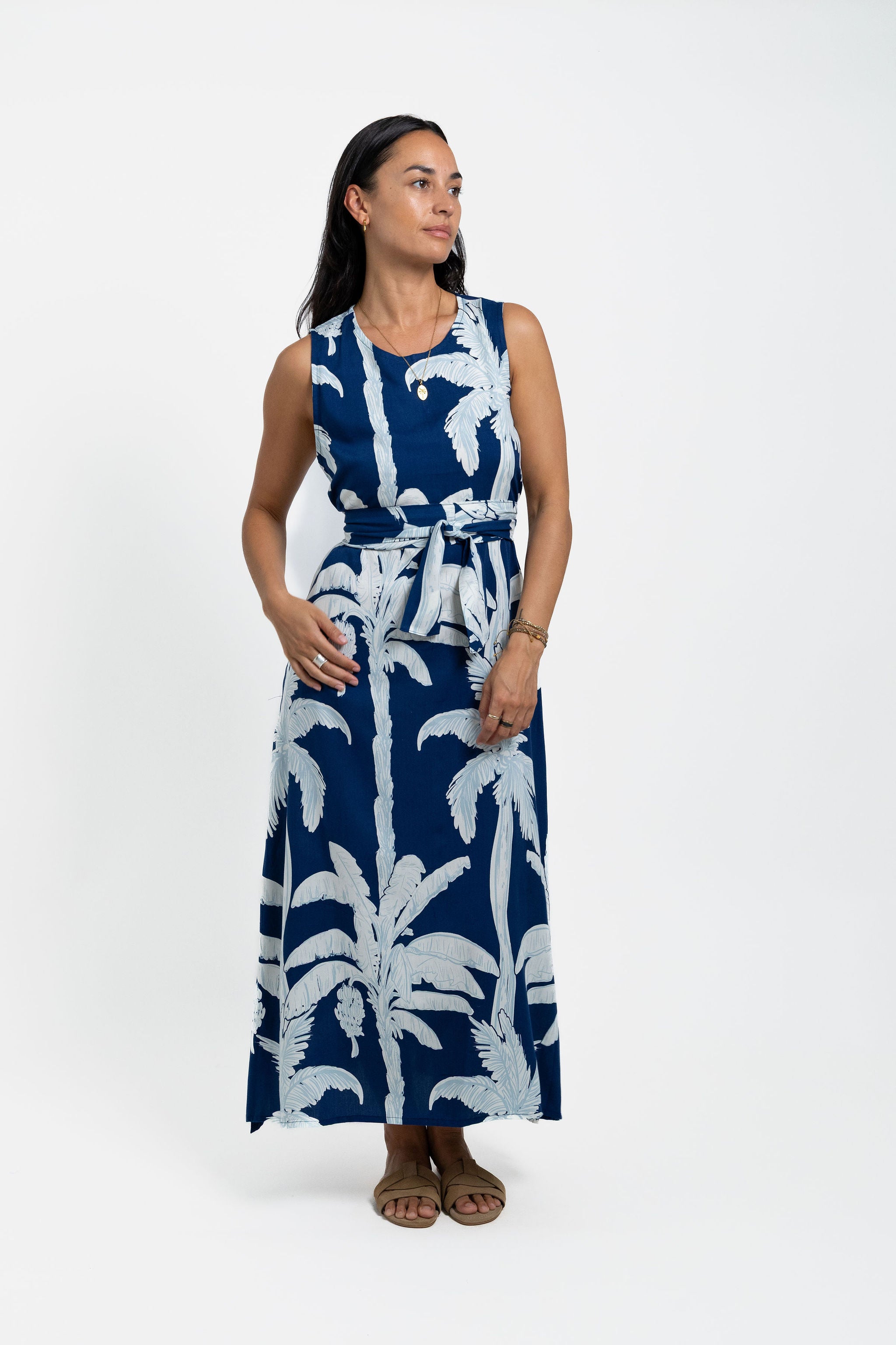 Blue Moana Coco Palms Mere Midi Dress