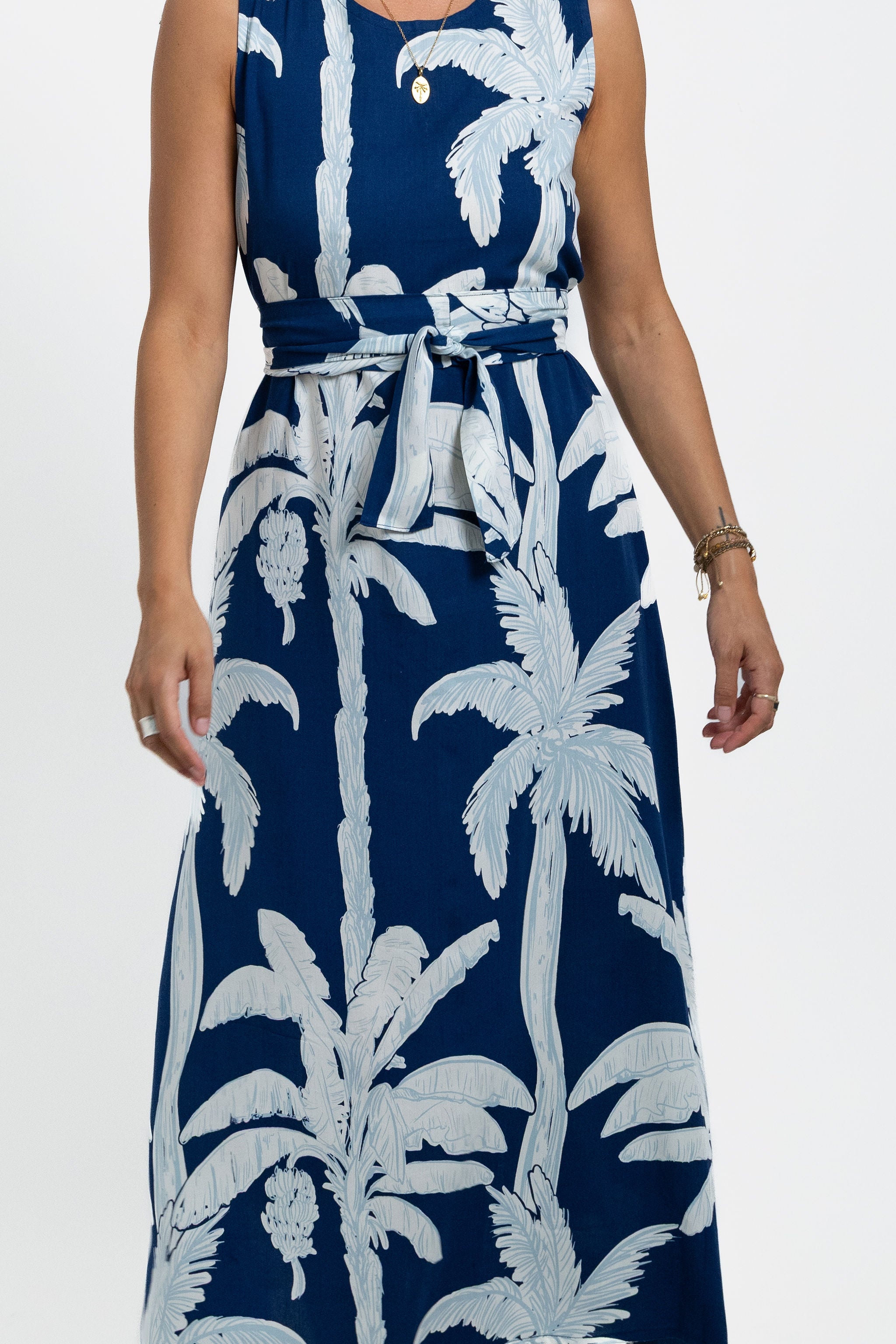 Blue Moana Coco Palms Mere Midi Dress