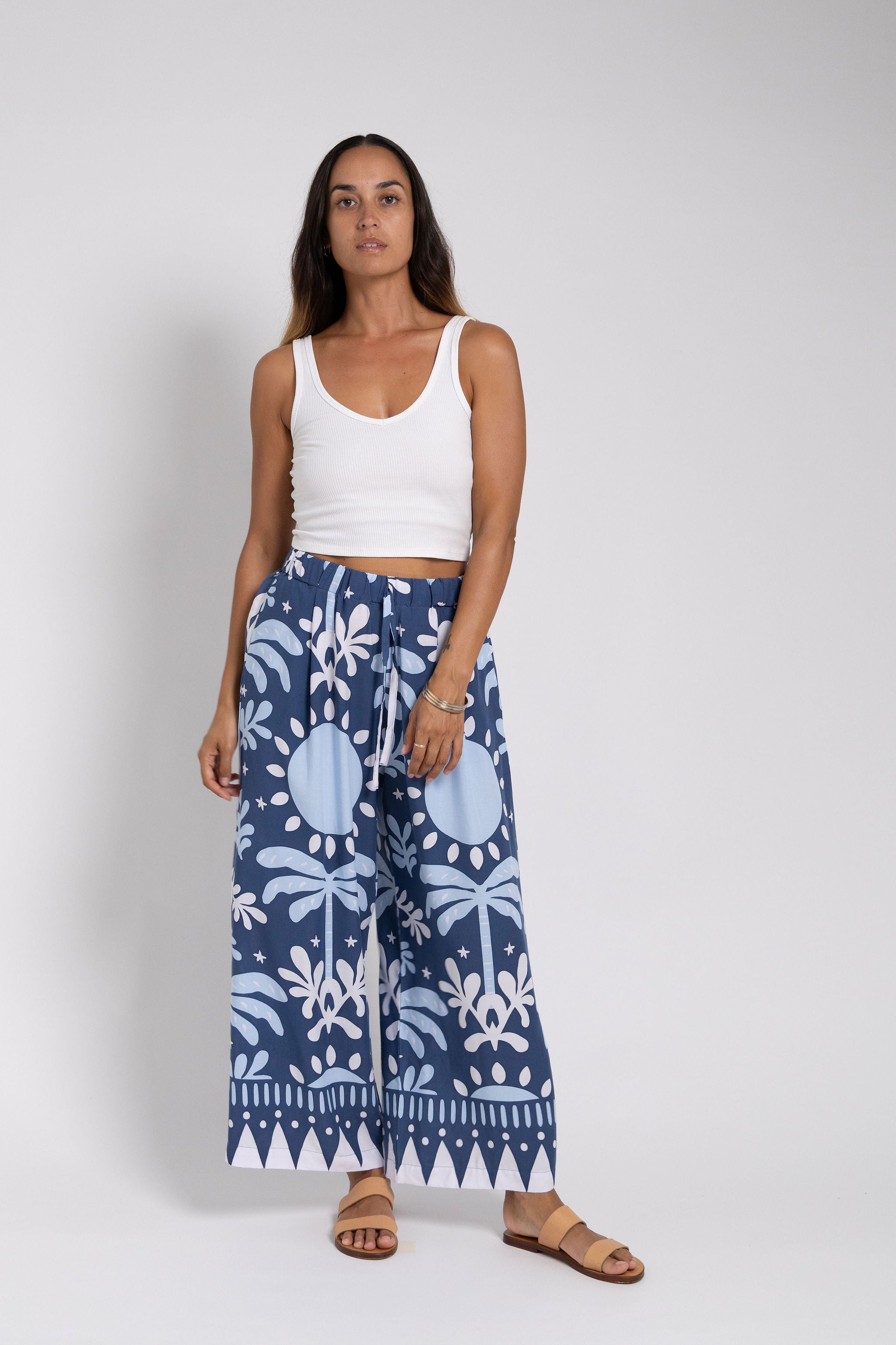 Ita Ra Blue Cropped Grace Pant