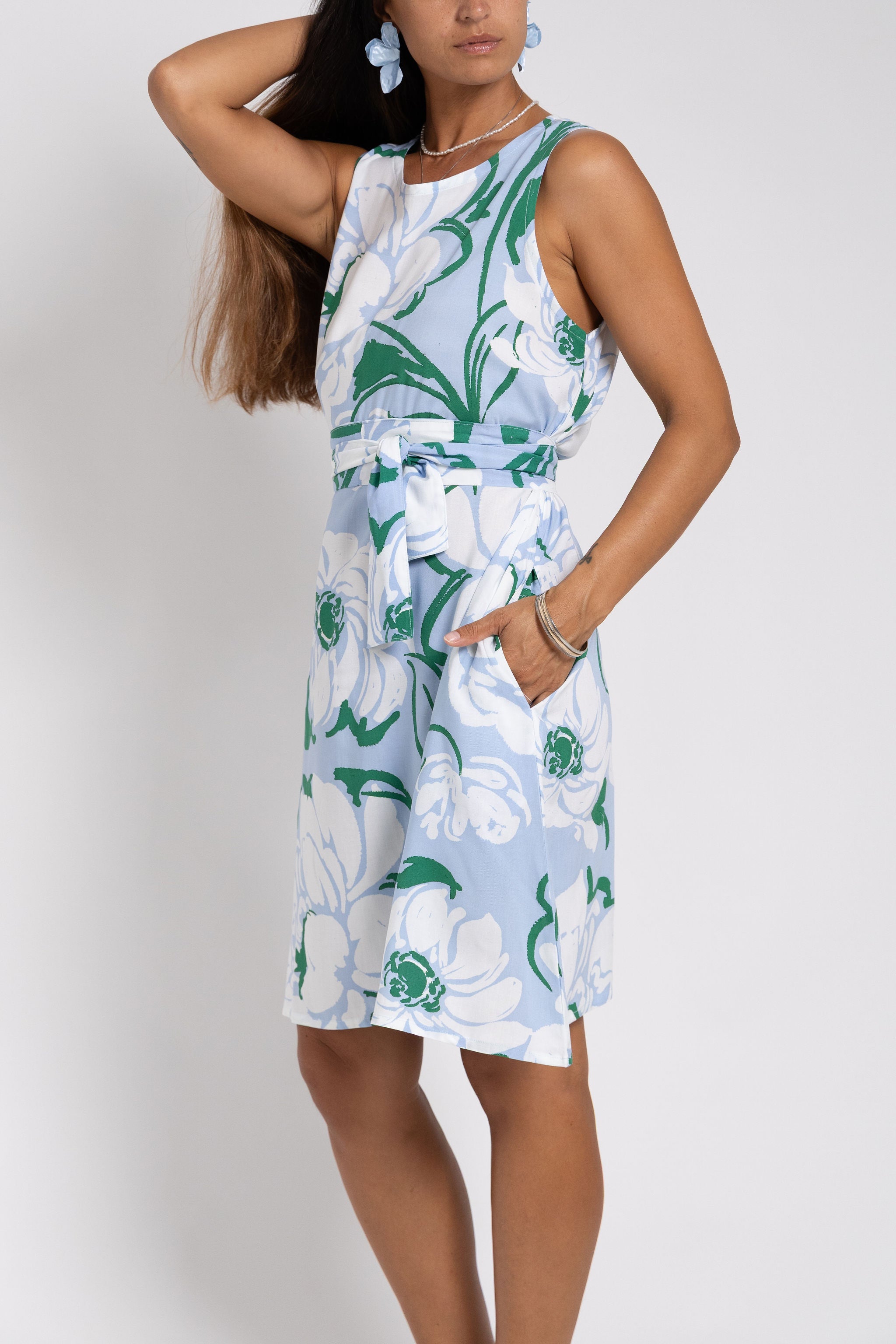 Summer Blue Taina Mini Mere Dress