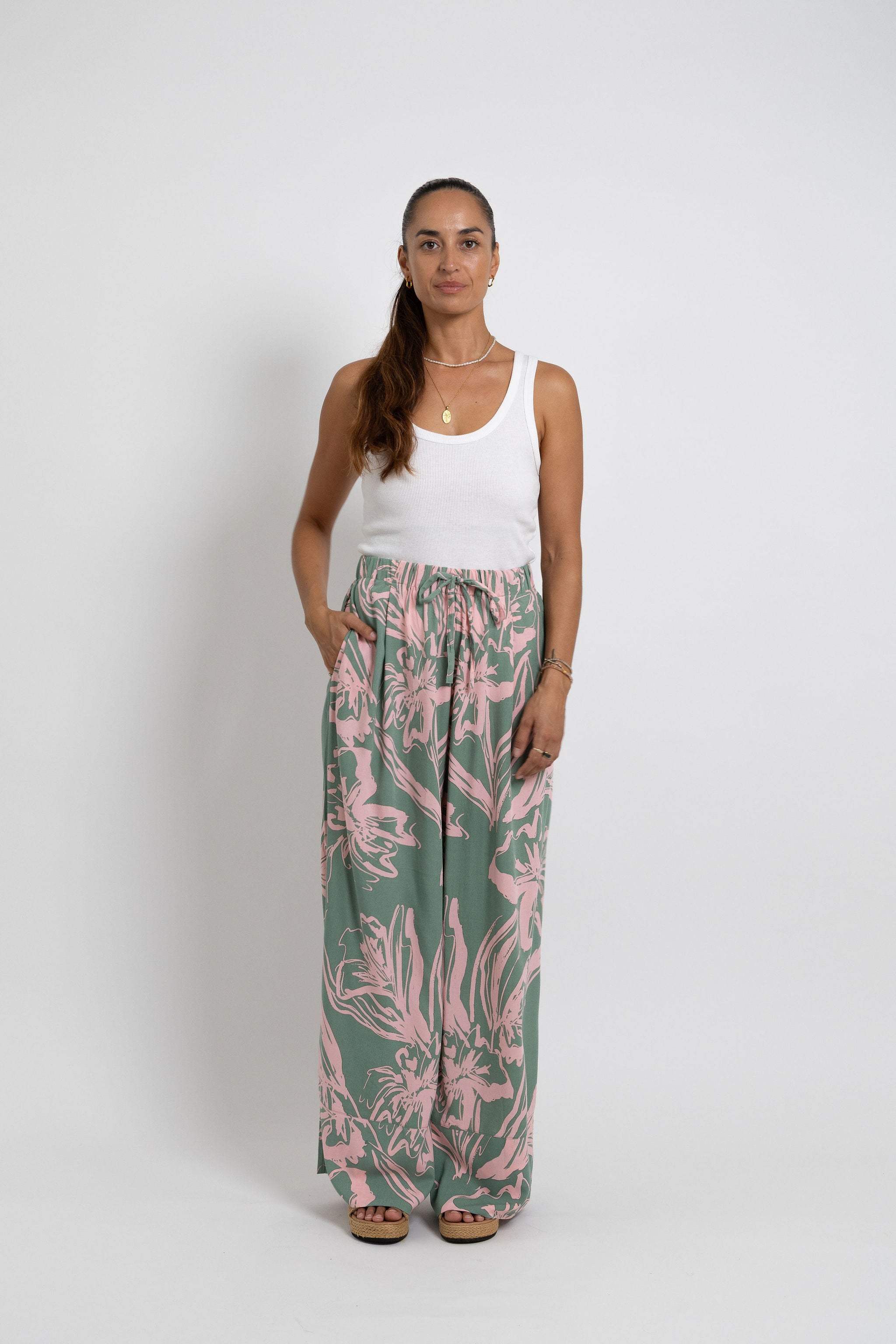Pink Khaki Tiare Dreams Grace Pant