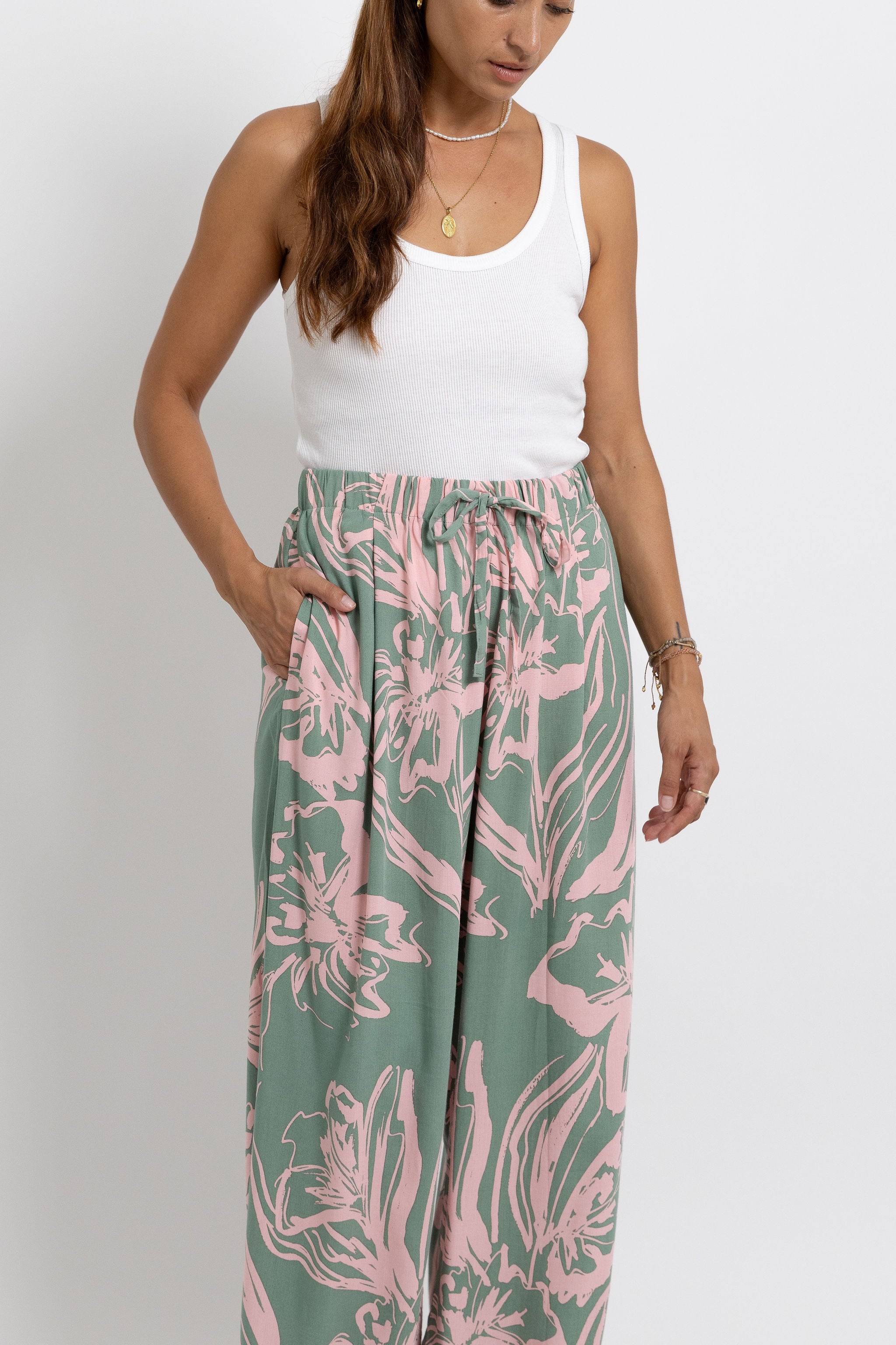 Pink Khaki Tiare Dreams Grace Pant