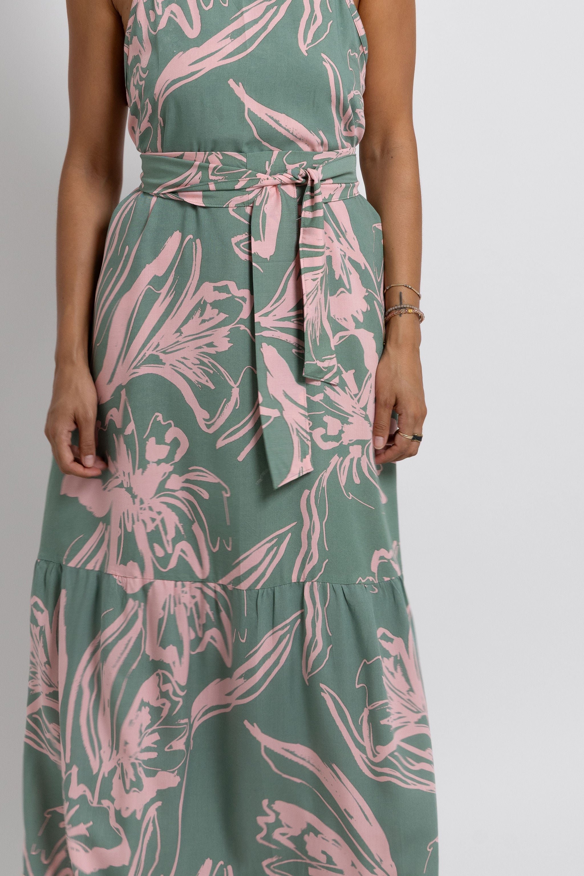 Pink Khaki Tiare Dreams Rama Maxi
