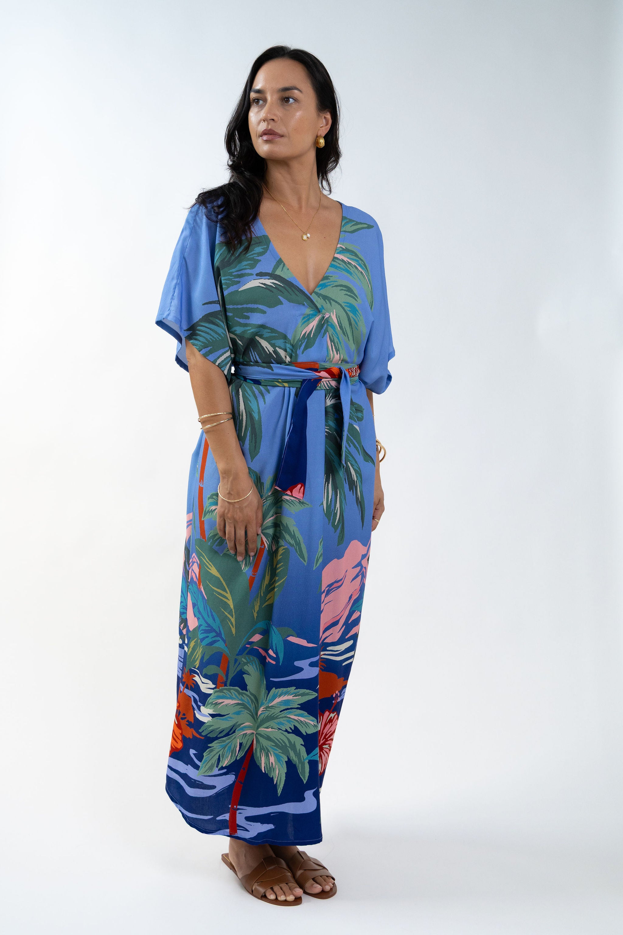 Blue Island Sunset Mana Kaftan