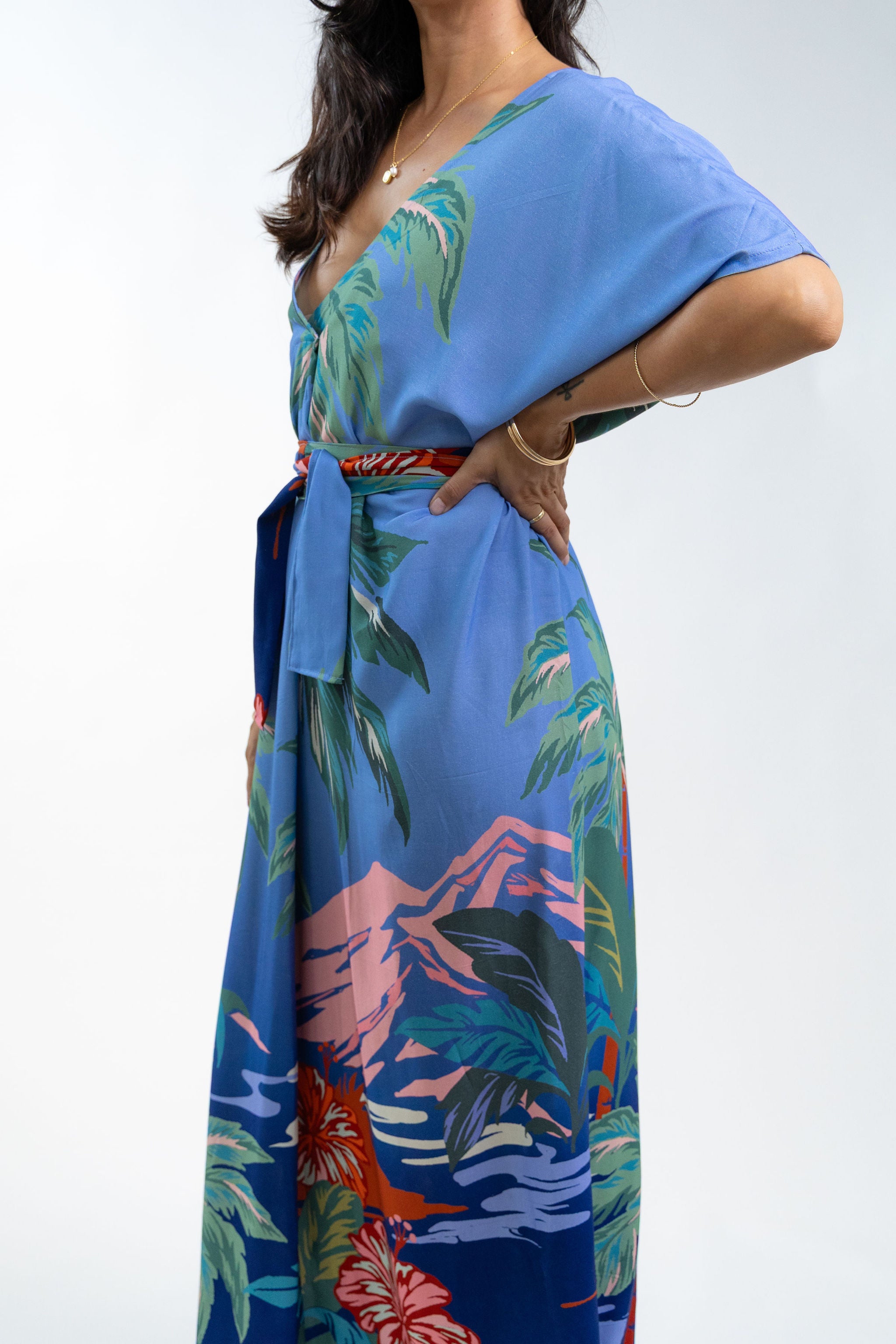 Blue Island Sunset Mana Kaftan
