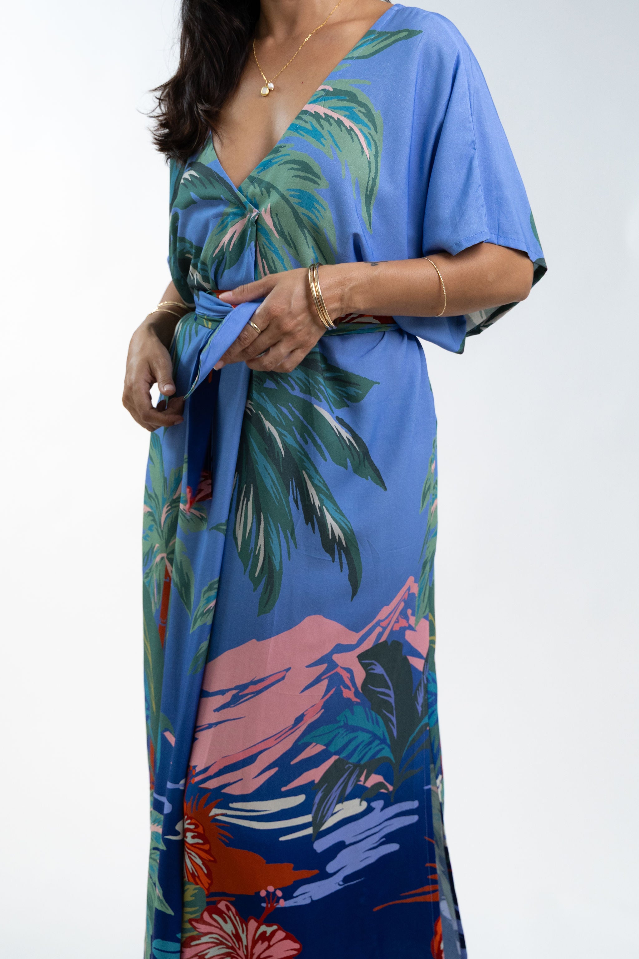 Blue Island Sunset Mana Kaftan