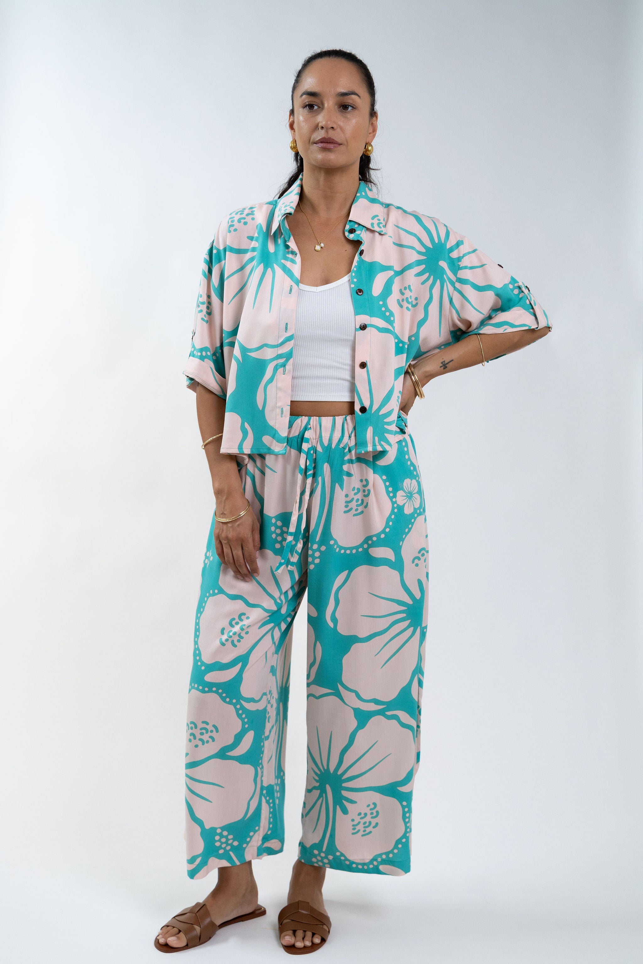 Pink Kaute Ori Cropped Grace Pant
