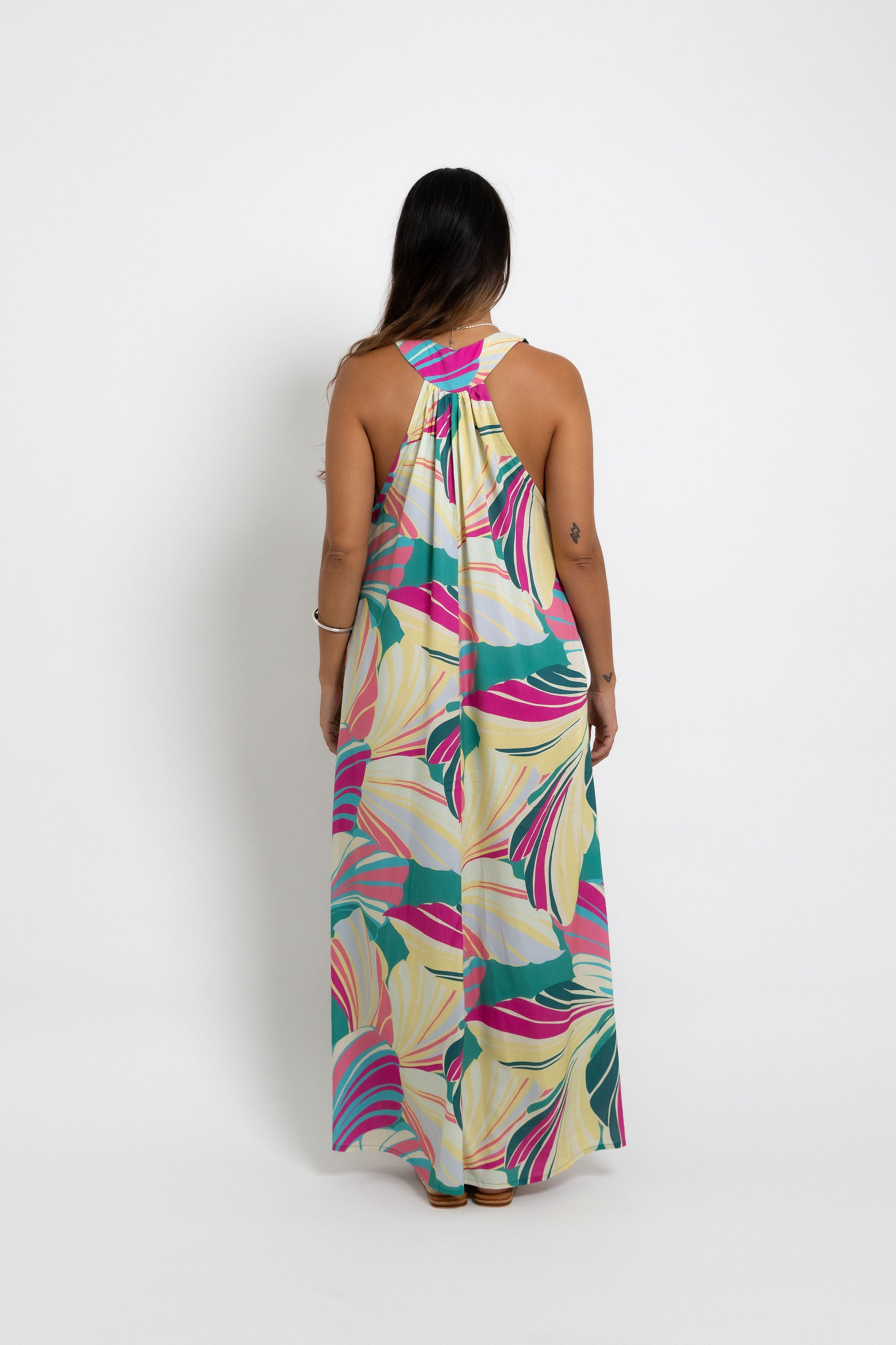 Summer Day Breeze Tara Button Front Maxi Dress