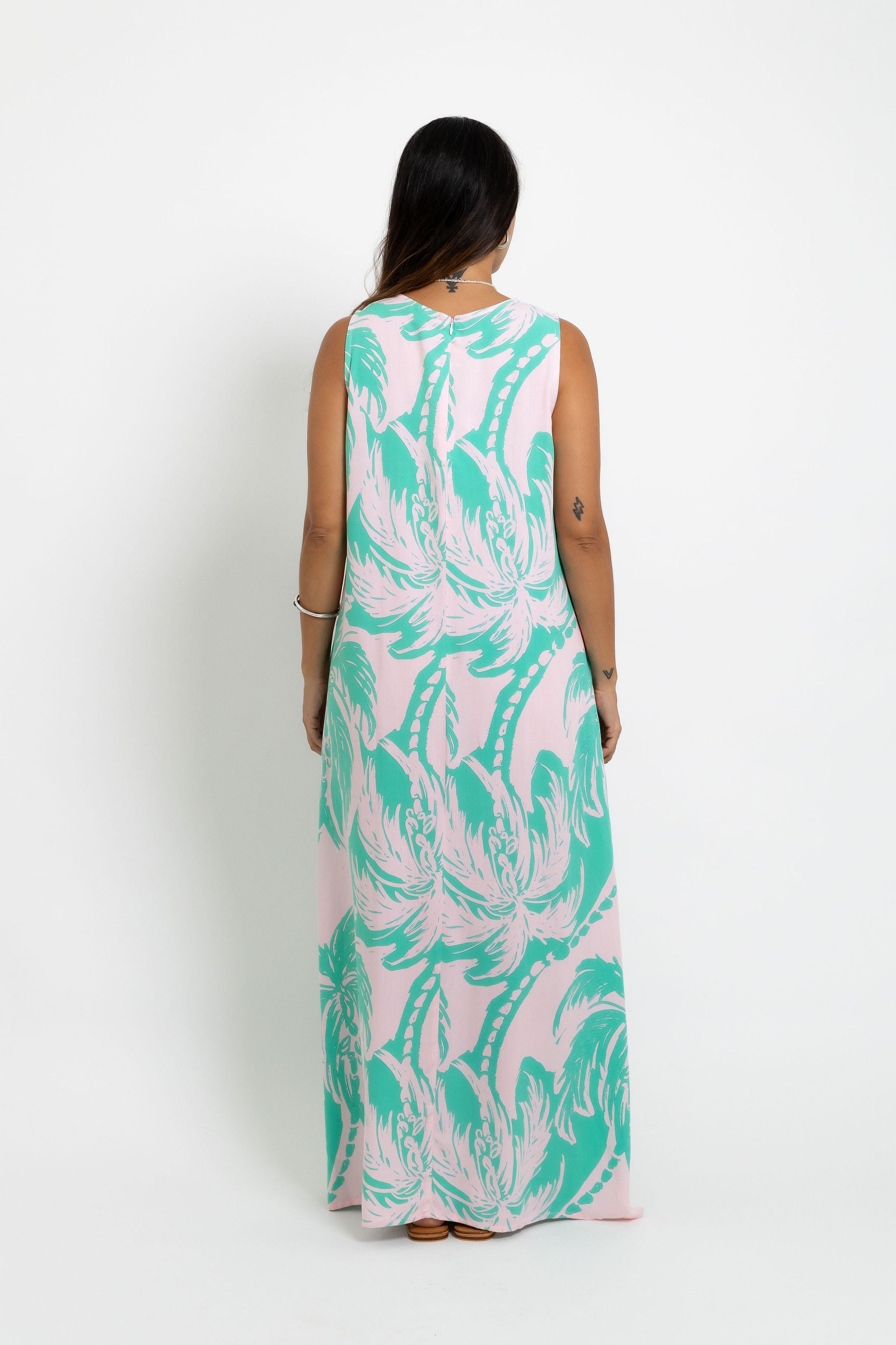Pink Jade Coconut Swell Mere Maxi Dress