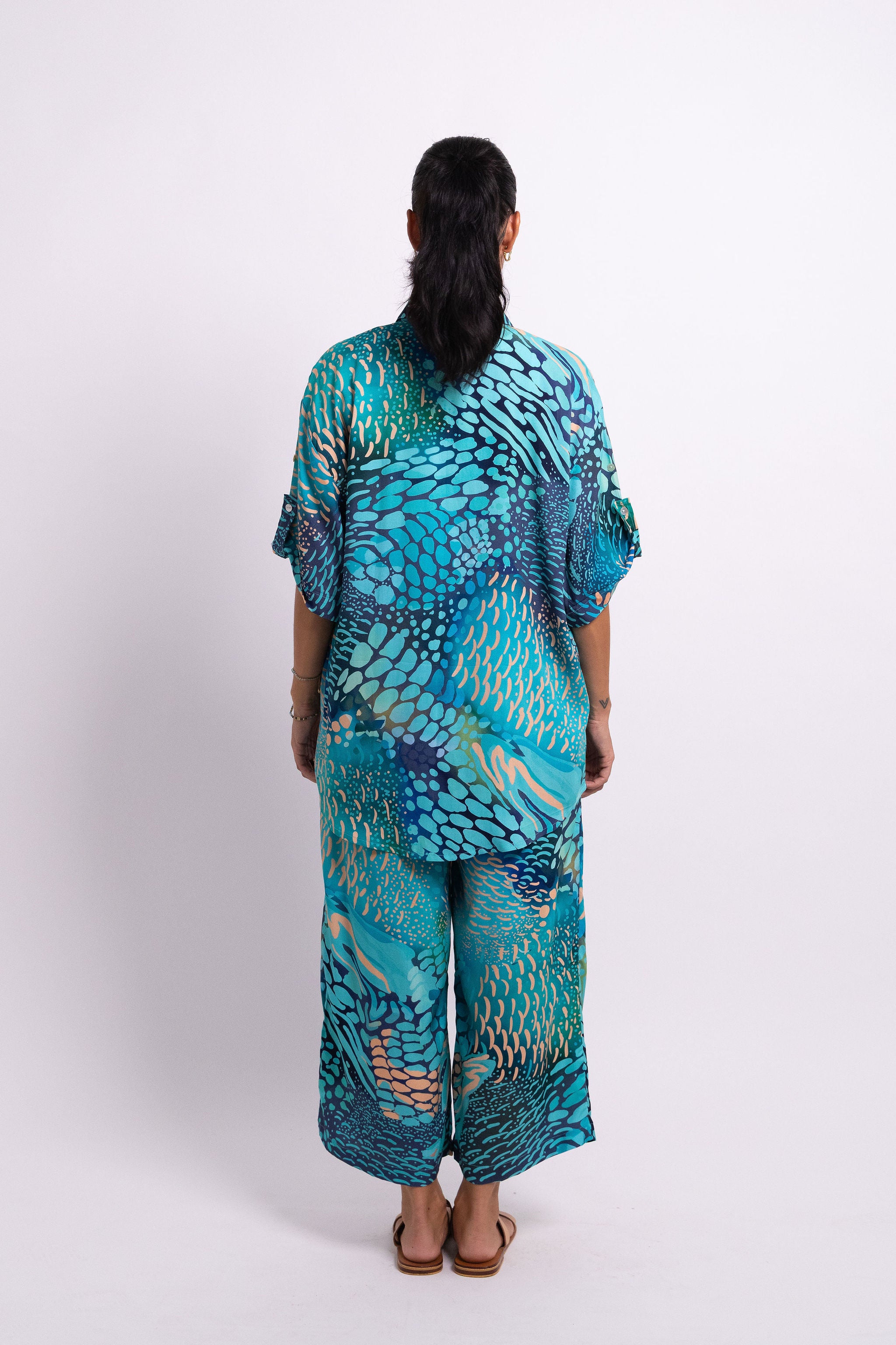 Indigo Parrot Fish Scarlett Shirt