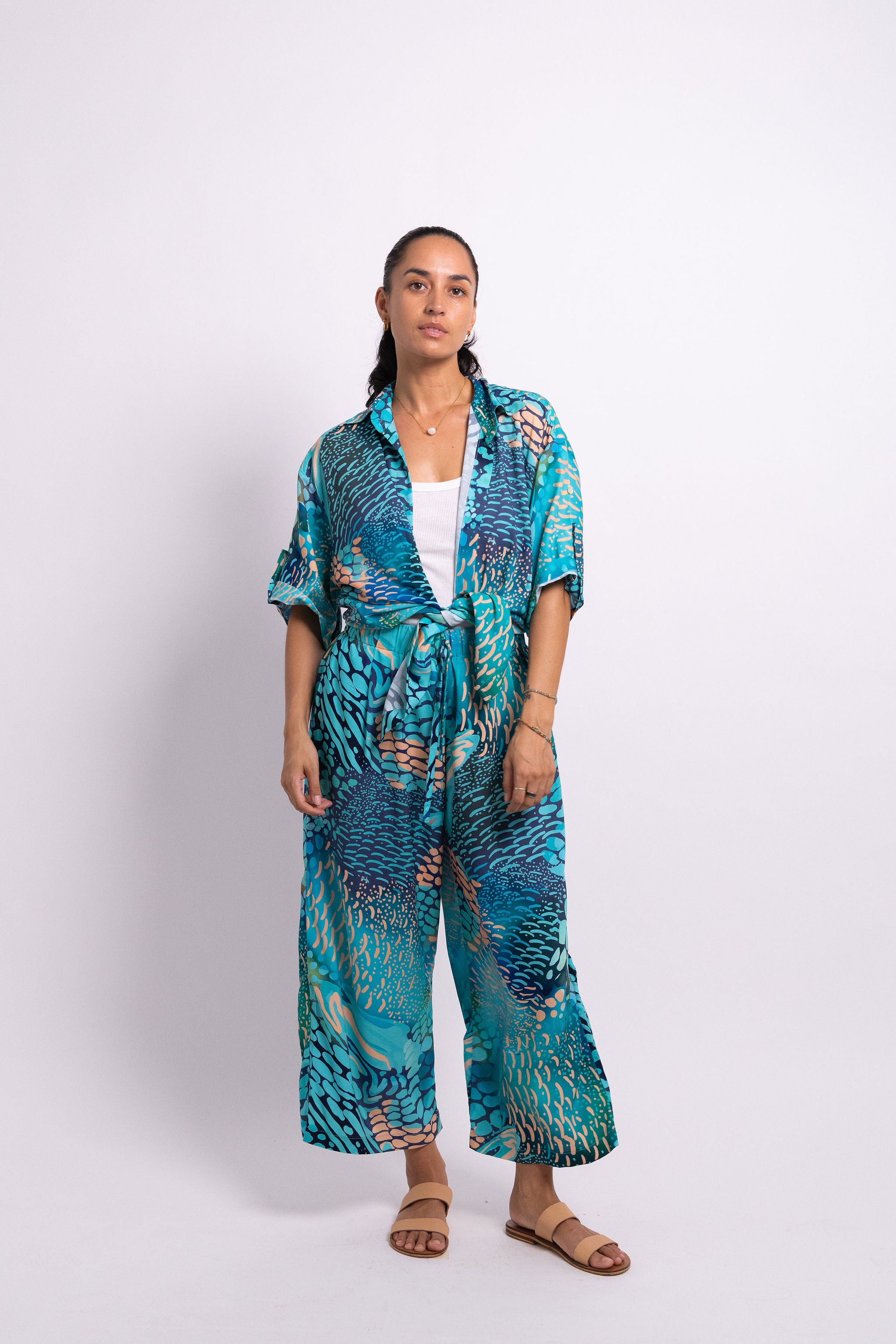 Indigo Parrot Fish Scarlett Shirt