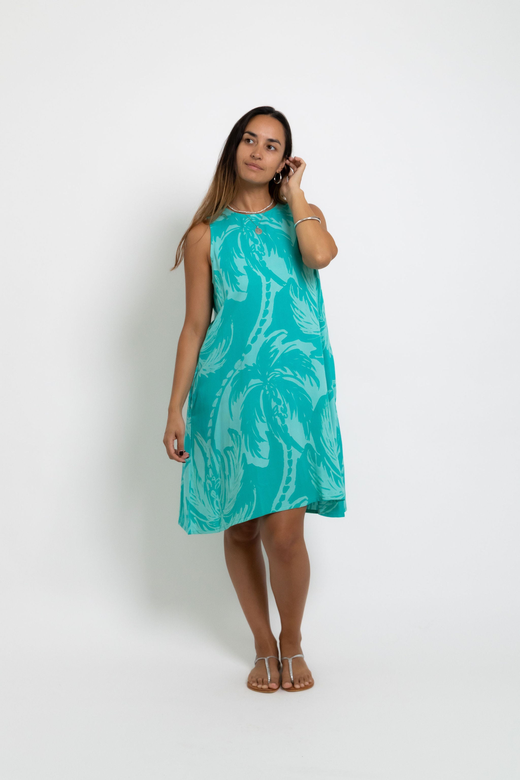 Aqua Jade Coconut Swell Mini Mere Maxi Dress