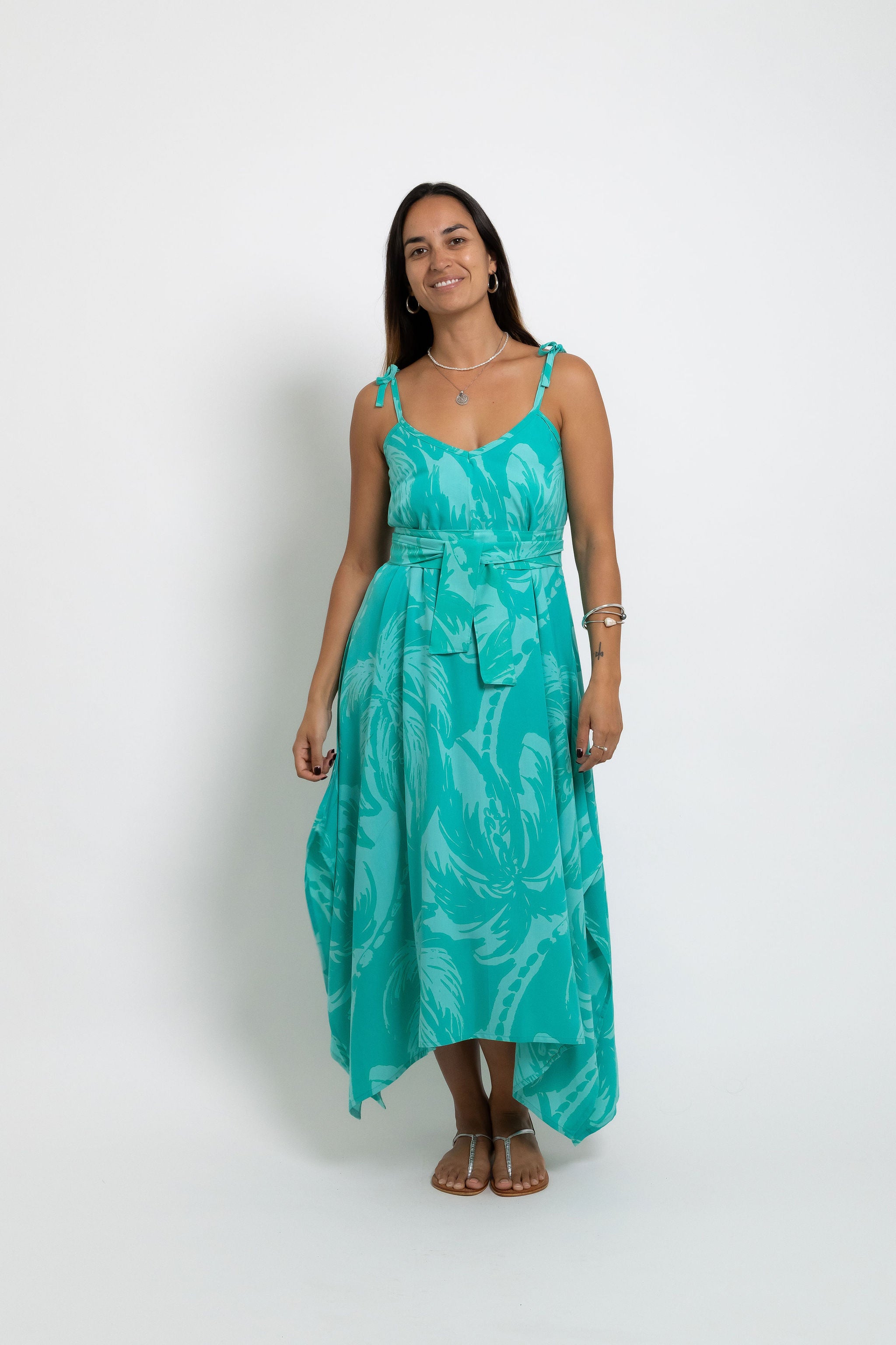 Jade Aqua Coconut Swell Motu Maxi Dress