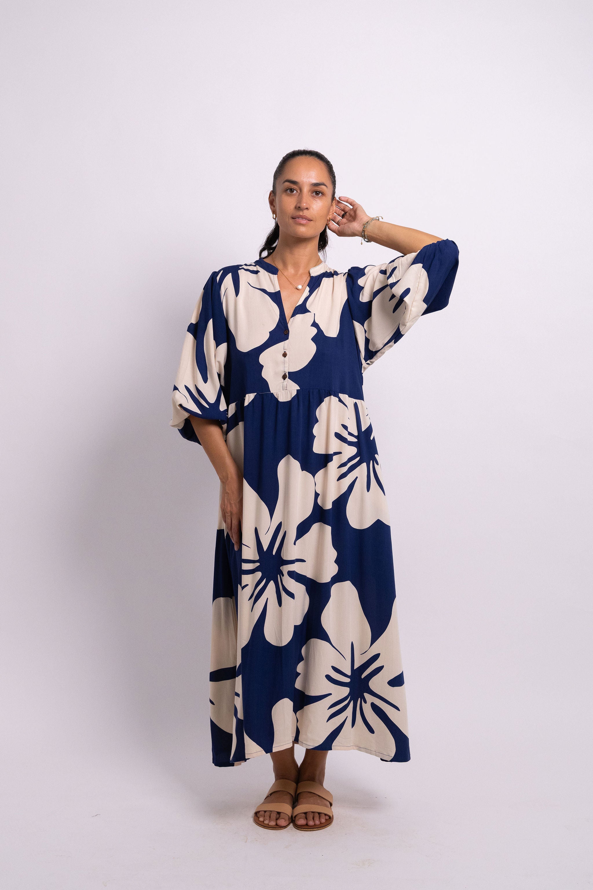 Navy Ivory Tina Mumu