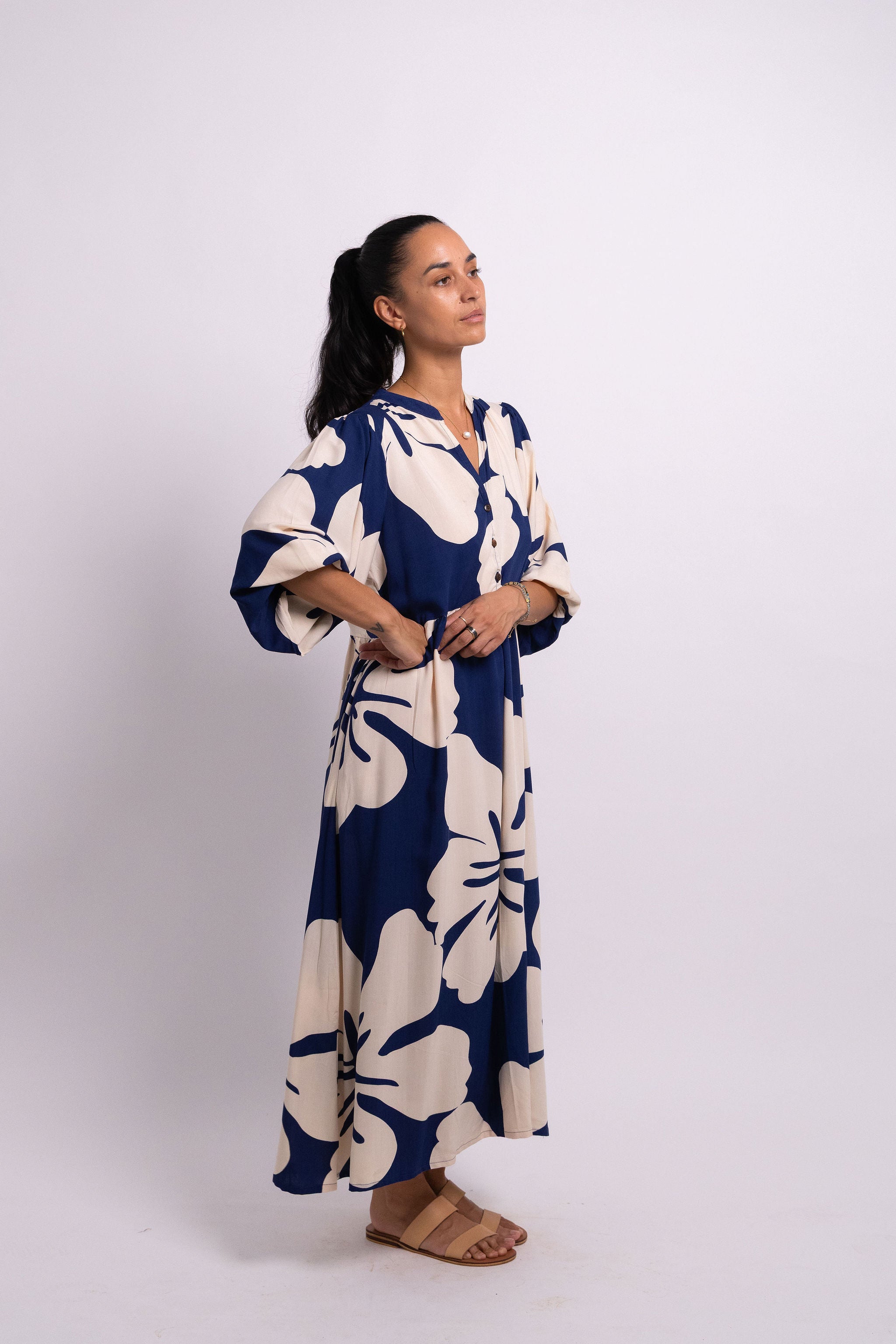 Navy Ivory Tina Mumu