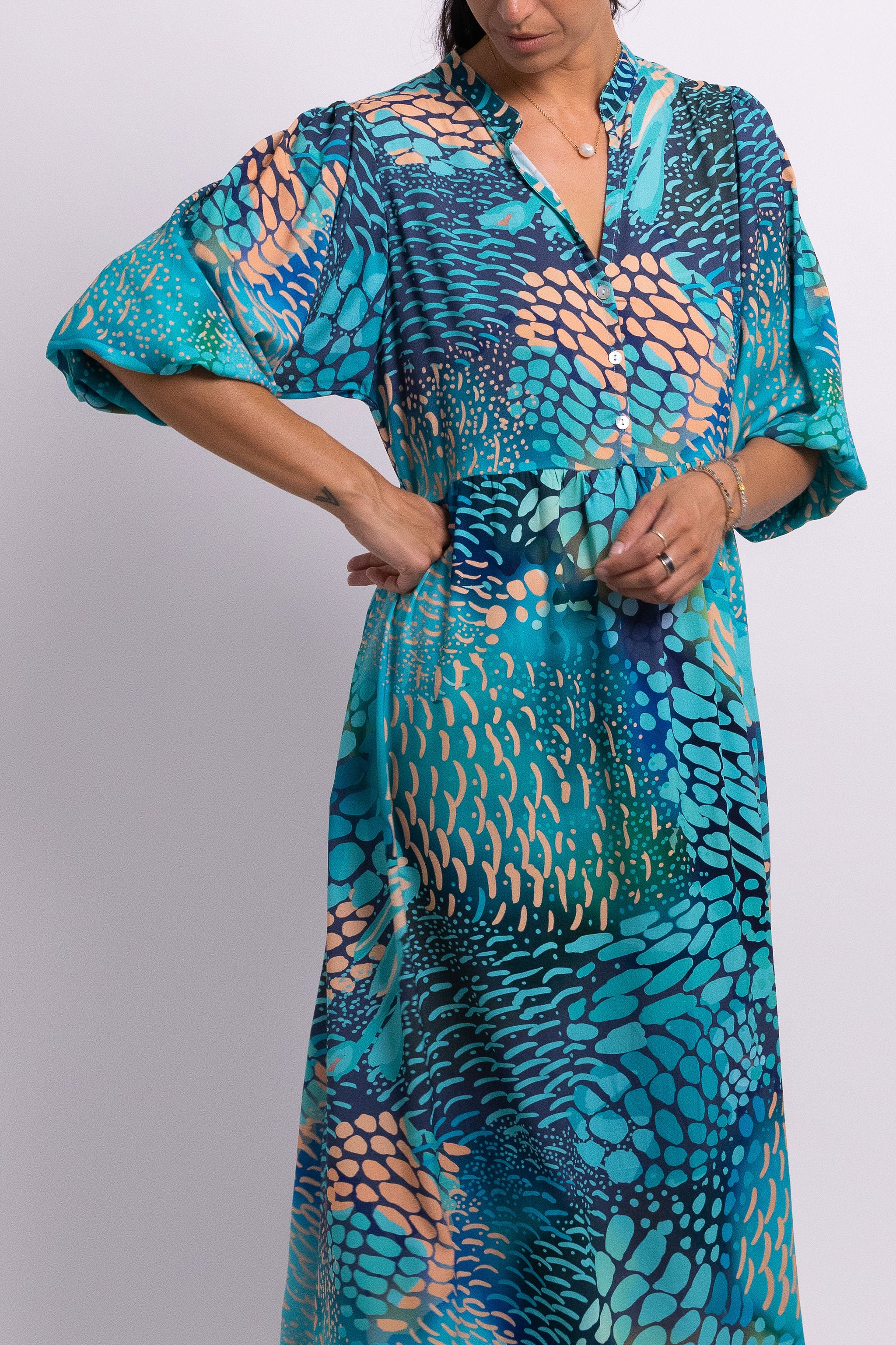 Indigo Parrot Fish Tina Mumu