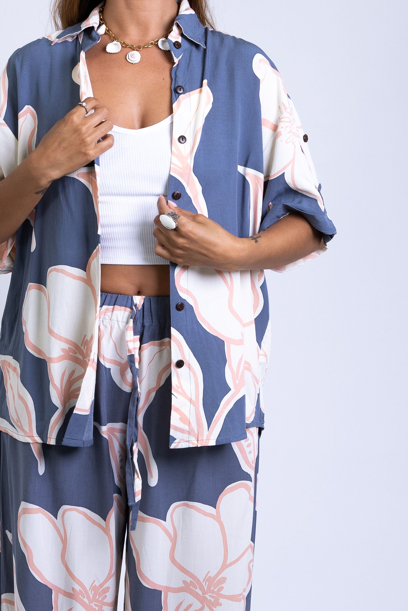 Navy Rara Scarlett Shirt