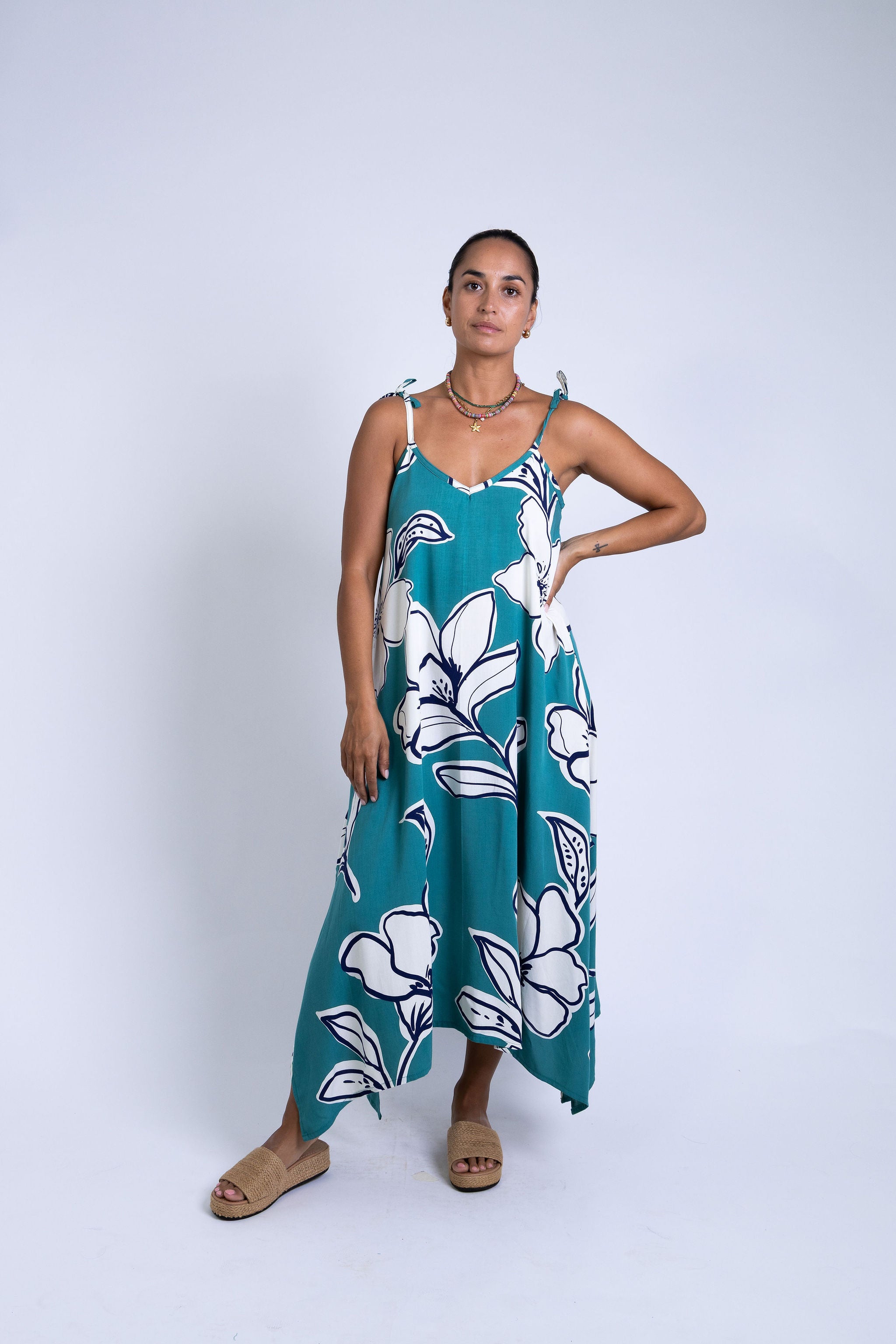 Teal Rara Motu Maxi Dress