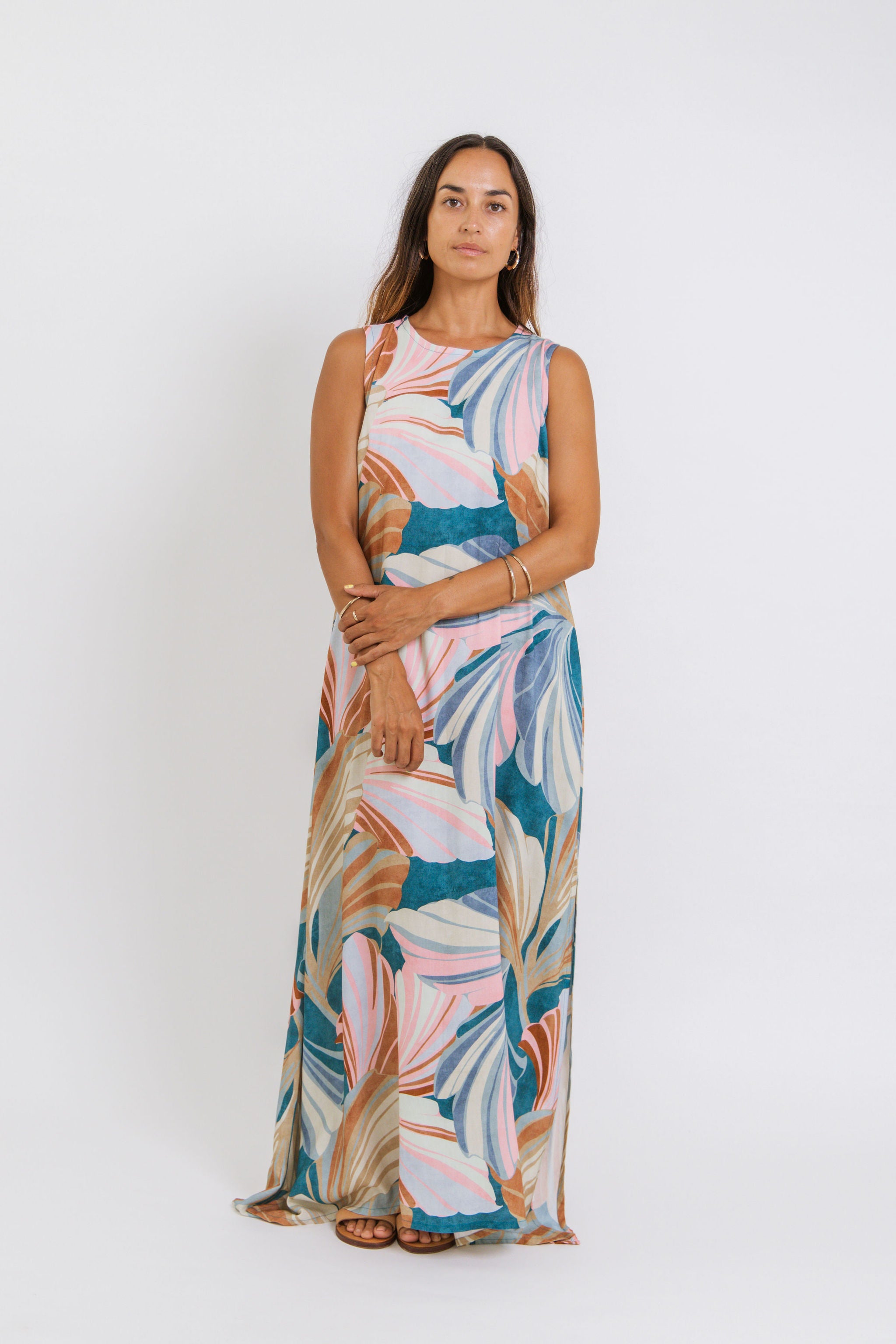 Summer Sunset Breeze Mere Maxi Dress